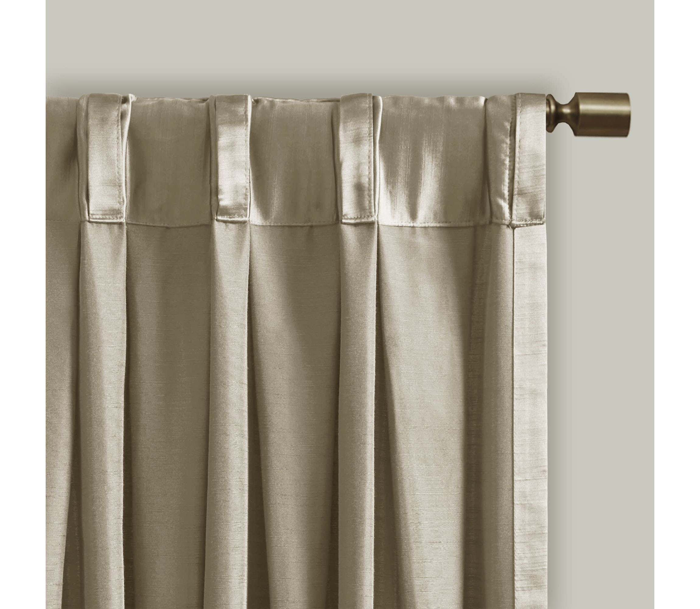 Avignon Pleat Curtain Panel with Tieback (Single)