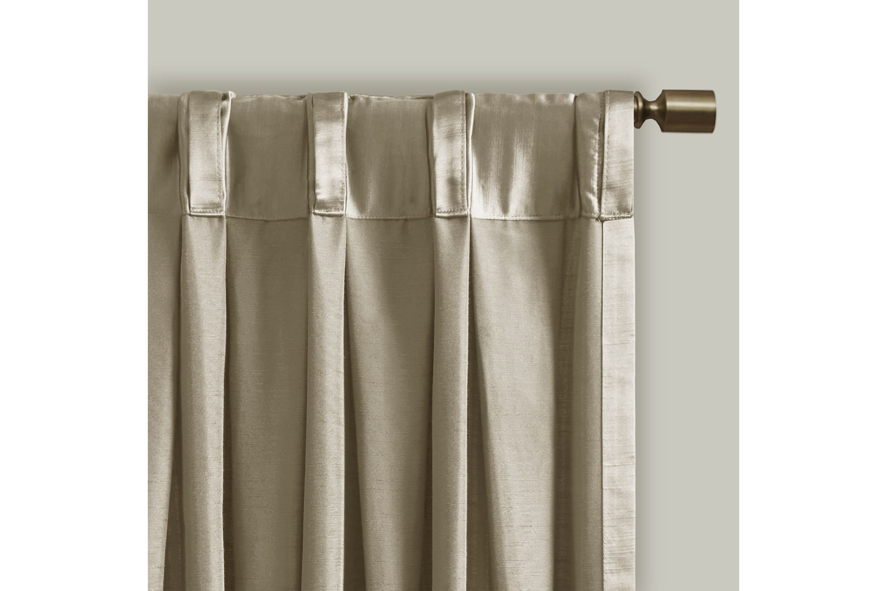 Avignon Pleat Curtain Panel with Tieback (Single)