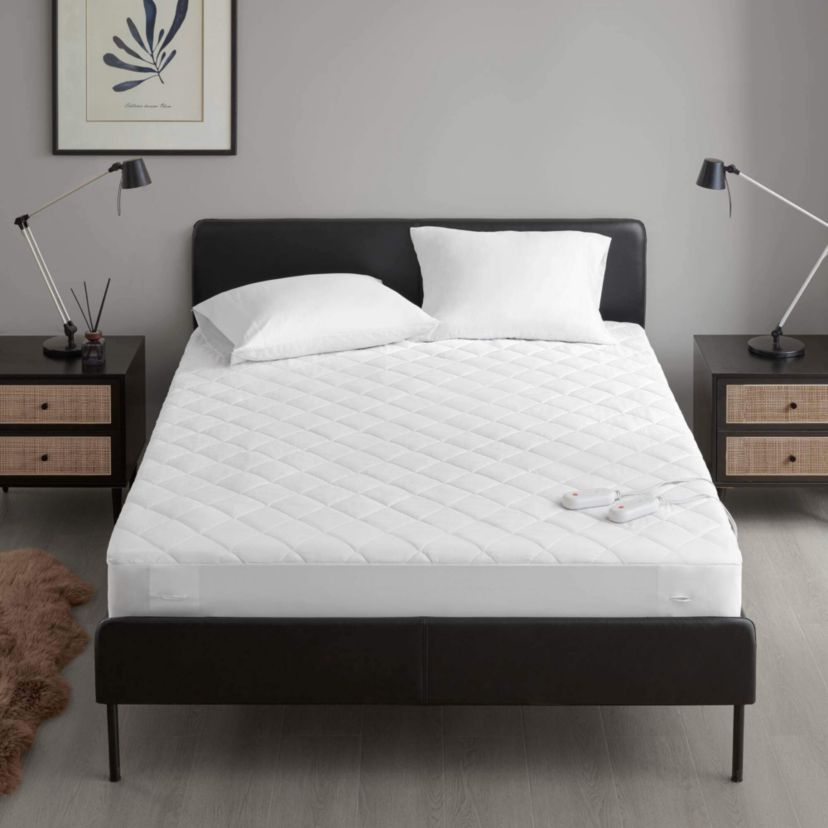 Embossed Microfiber Heated Mattress Pad