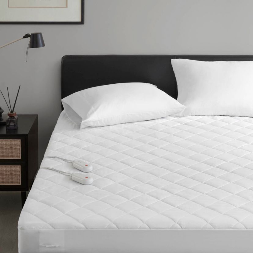 Embossed Microfiber Heated Mattress Pad