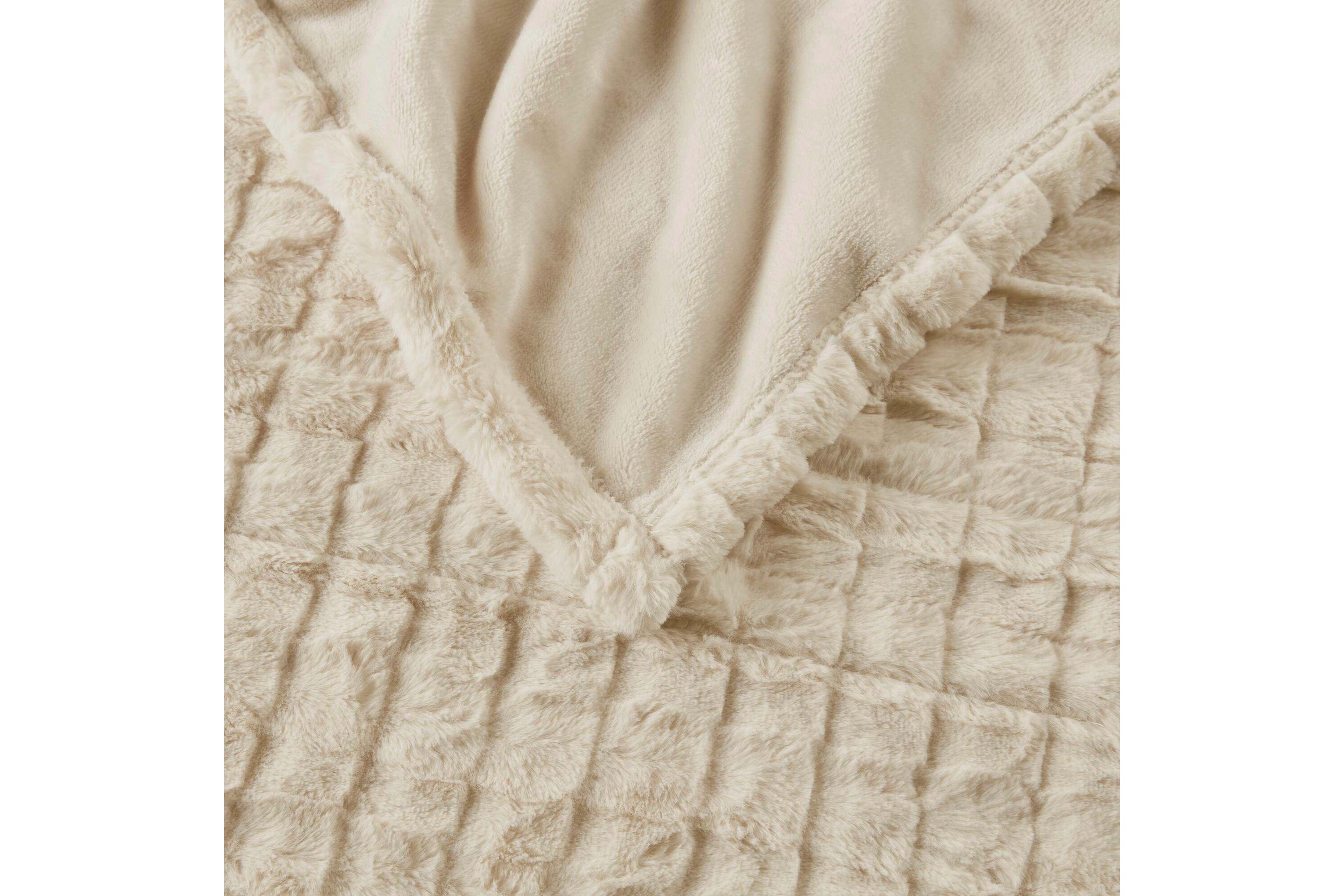 Zuri Oversized Faux Fur Heated Throw
