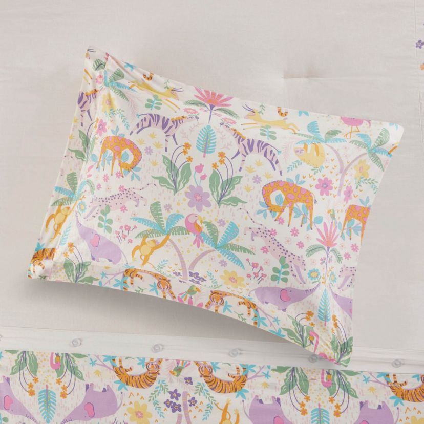 Lulu Floral Reversible Cotton Duvet Cover Set with Throw Pillow