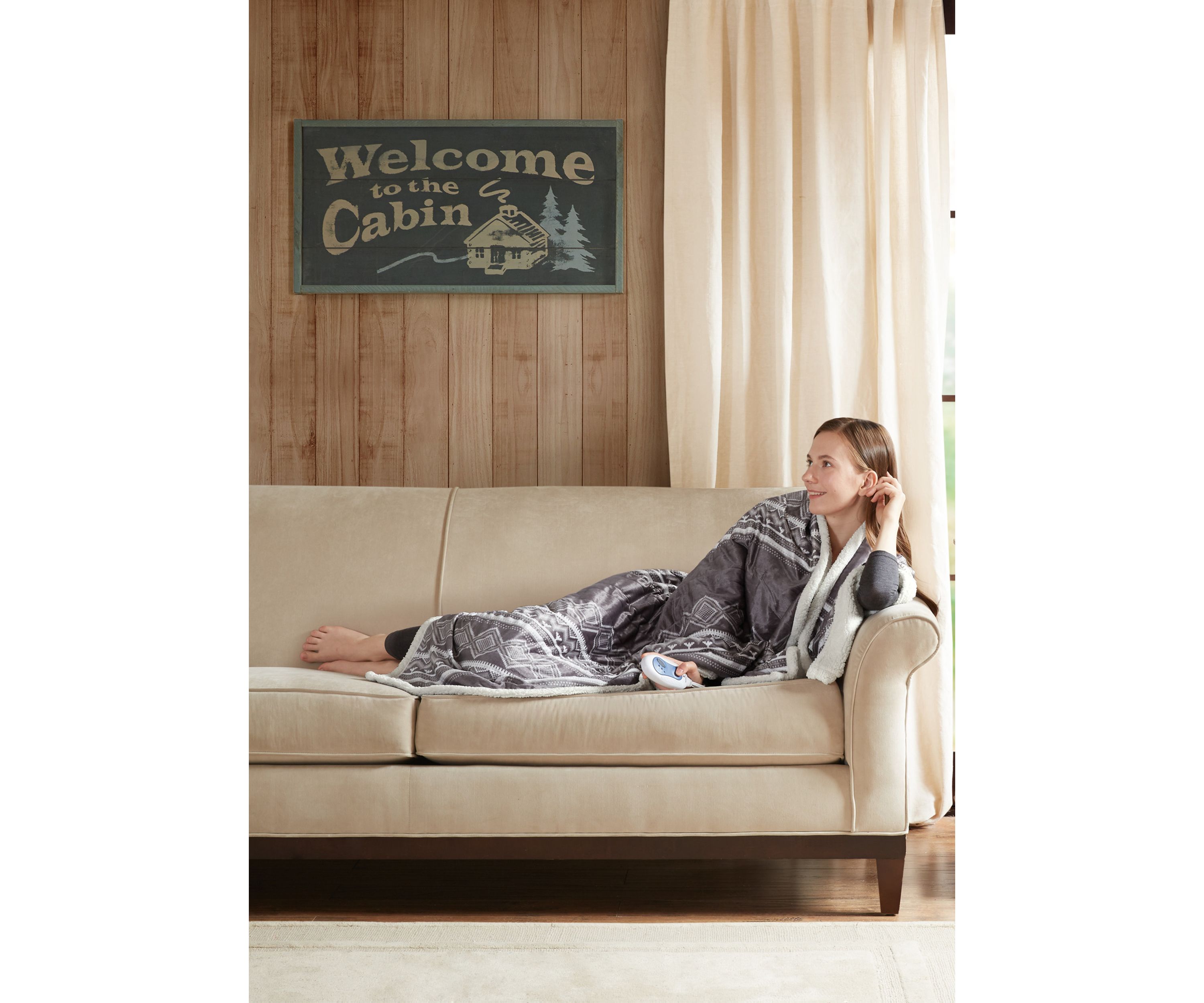 Anderson Oversized Mink to Berber Heated Throw
