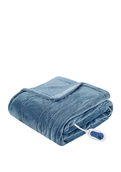 Beautyrest Heated Plush Throw Blanket