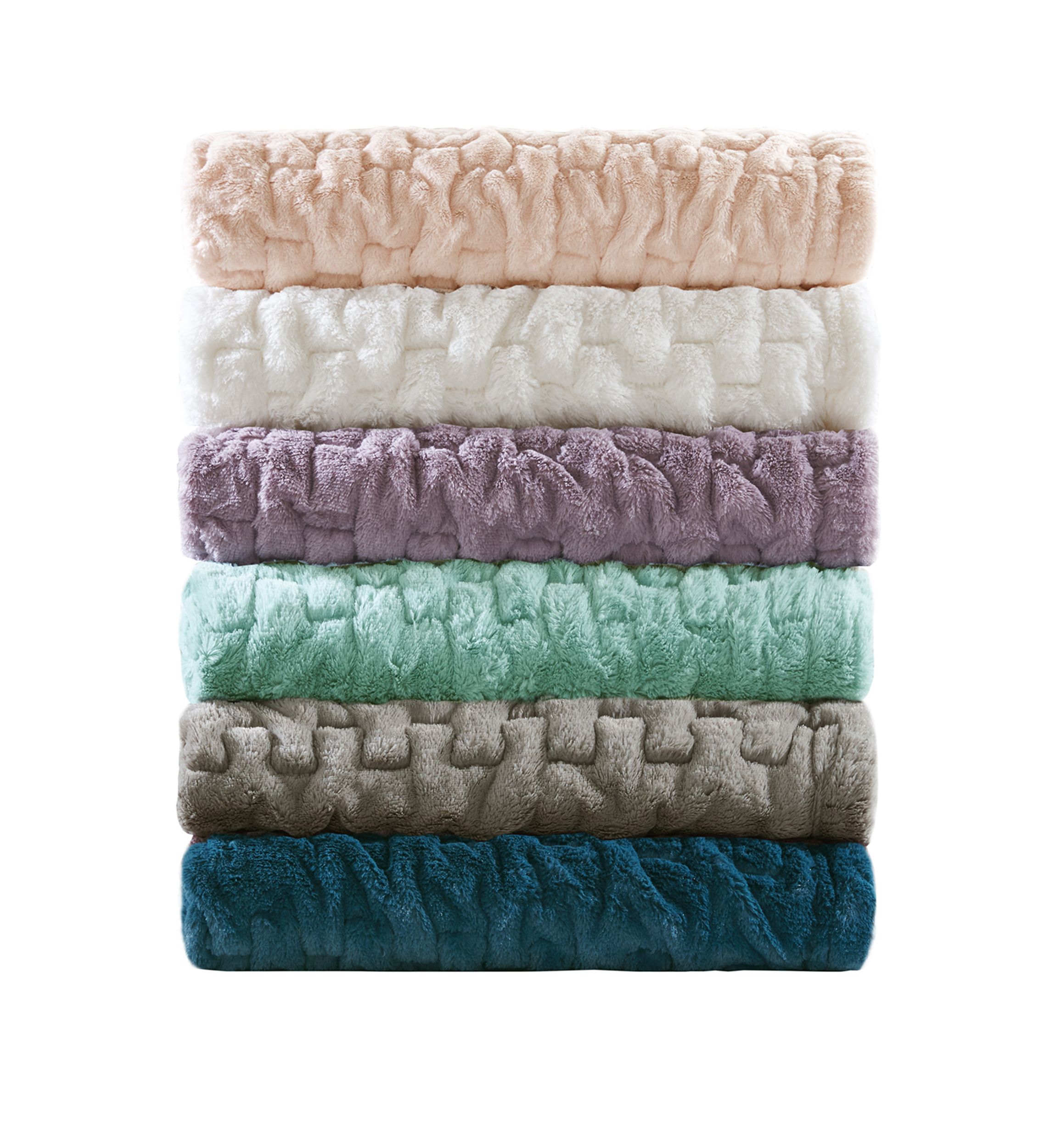 Ruched Fur Throw