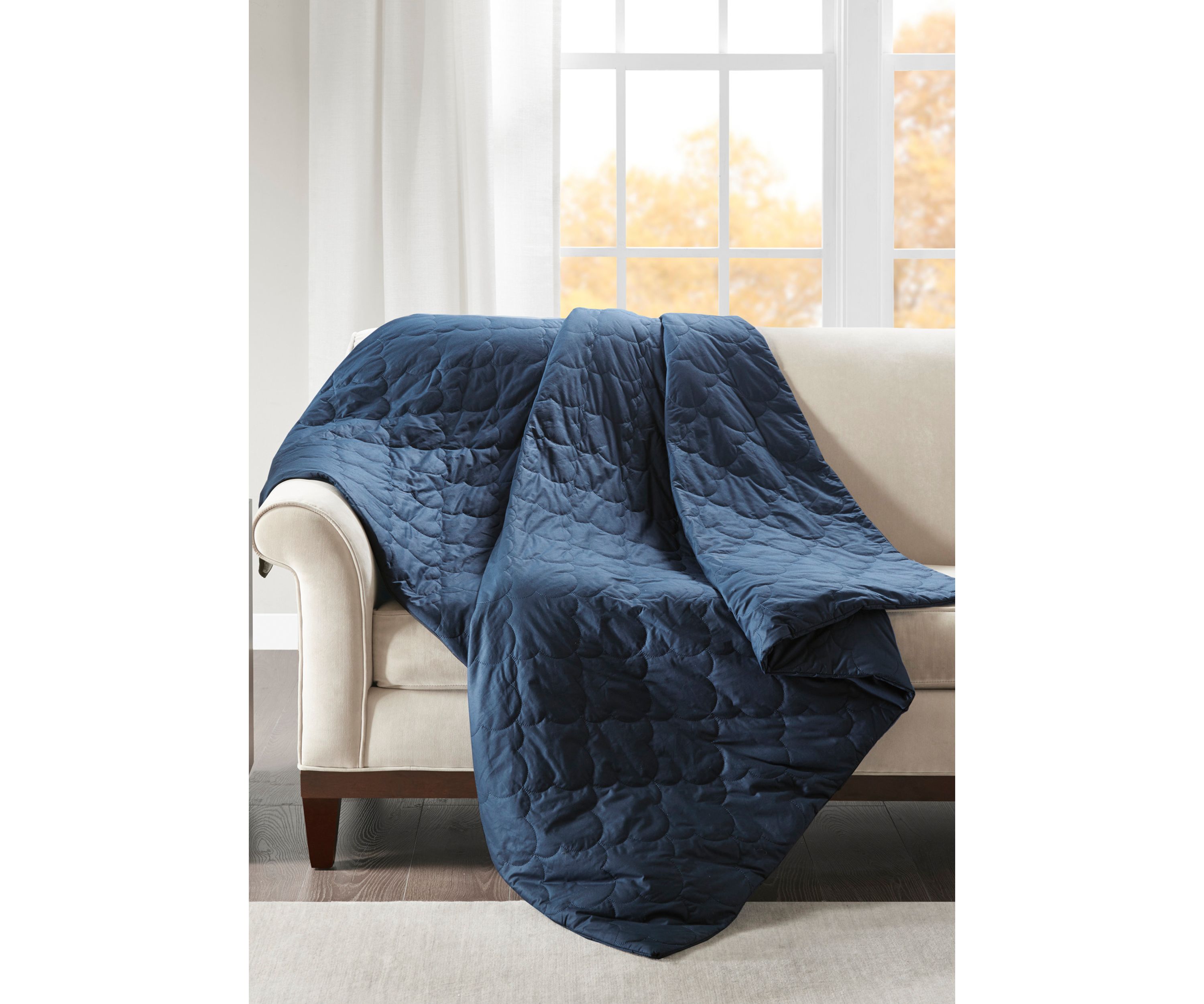 Deluxe Quilted Cotton 12 lb Weighted Blanket