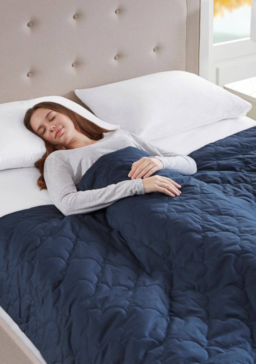 Deluxe Quilted Cotton 12 lb Weighted Blanket