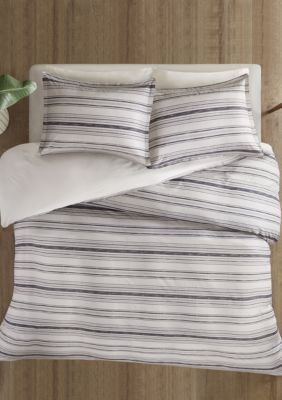 Madison Park Keegan 3 Piece Cotton Printed Duvet Cover Set Belk