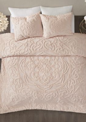 Madison Park Laetitia 3 Piece Tufted Cotton Chenille Medallion