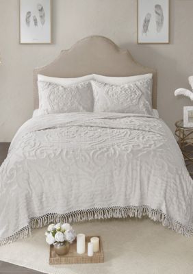 Madison Park Laetitia 3 Piece Tufted Cotton Chenille Medallion