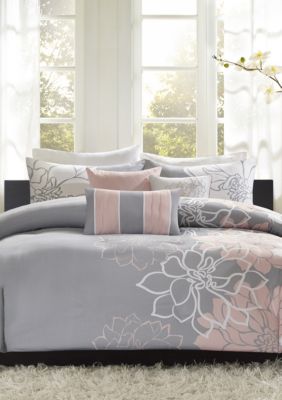 Madison Park Lola 6 Piece Printed Duvet Cover Set Belk