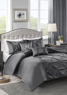 Madison Park Mia Faux Velvet 5 Piece Duvet Cover Set Belk