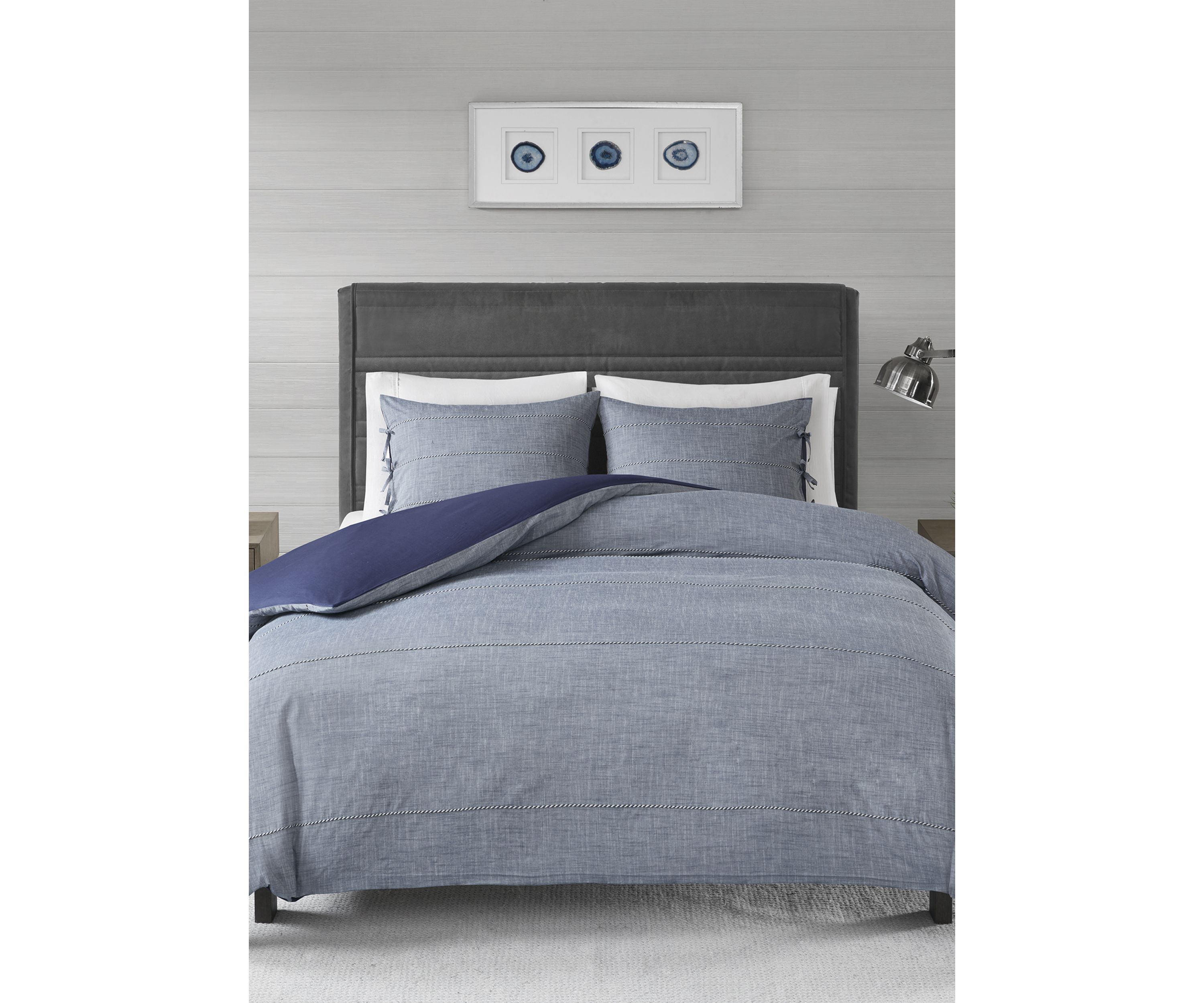 Raven 3 Piece Cotton Yarn Dye Duvet Cover Set