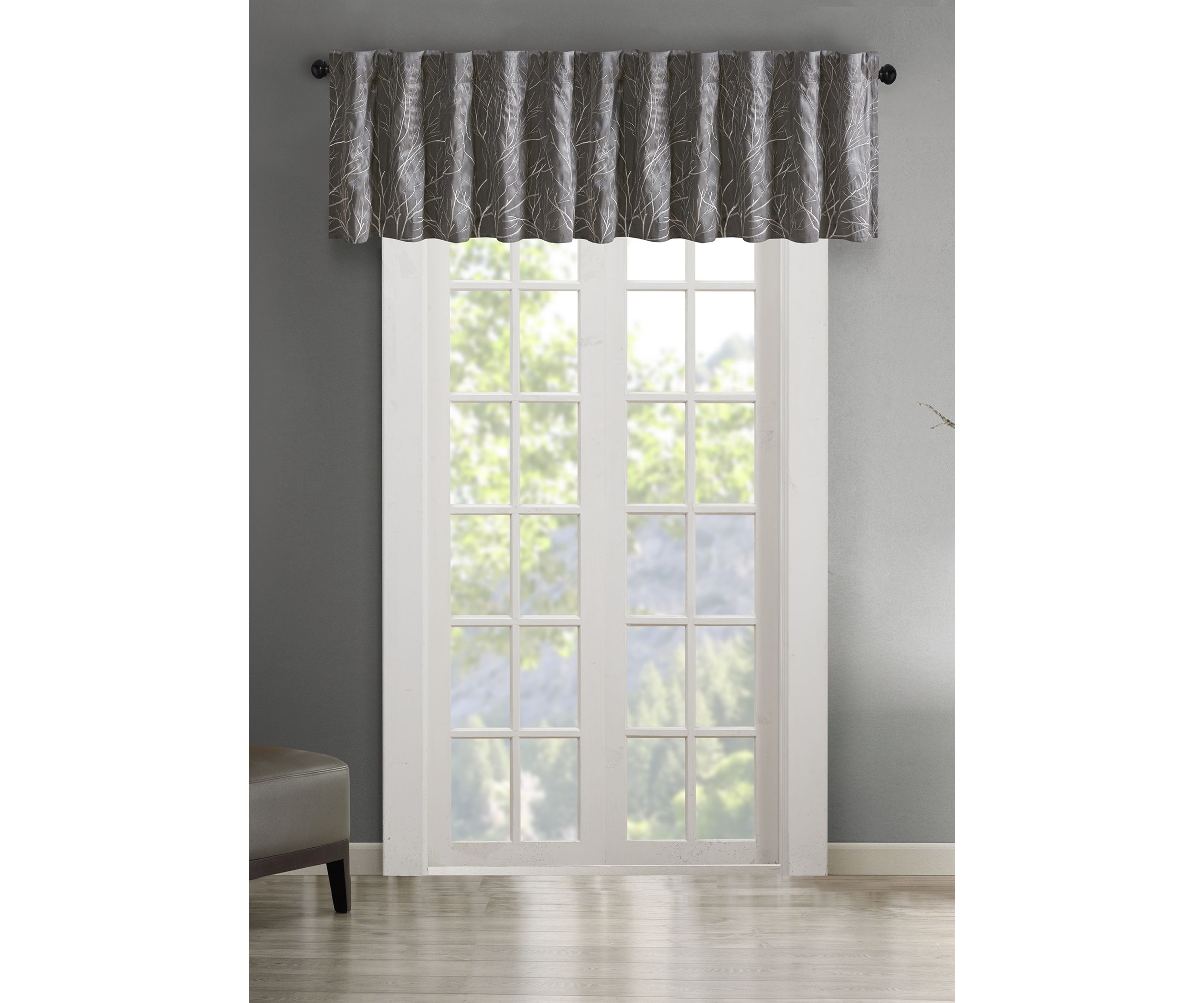 Andora Faux Silk Embroidered Window Valance