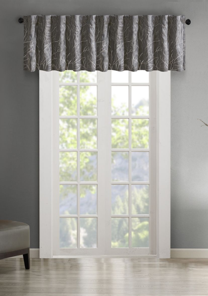 Andora Faux Silk Embroidered Window Valance