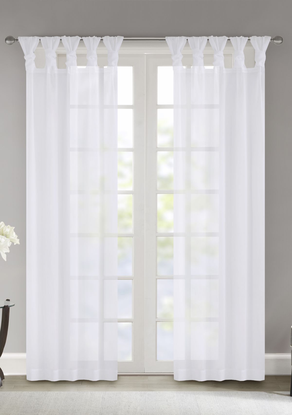 Ceres Twist Tab Voile Sheer Window Pair