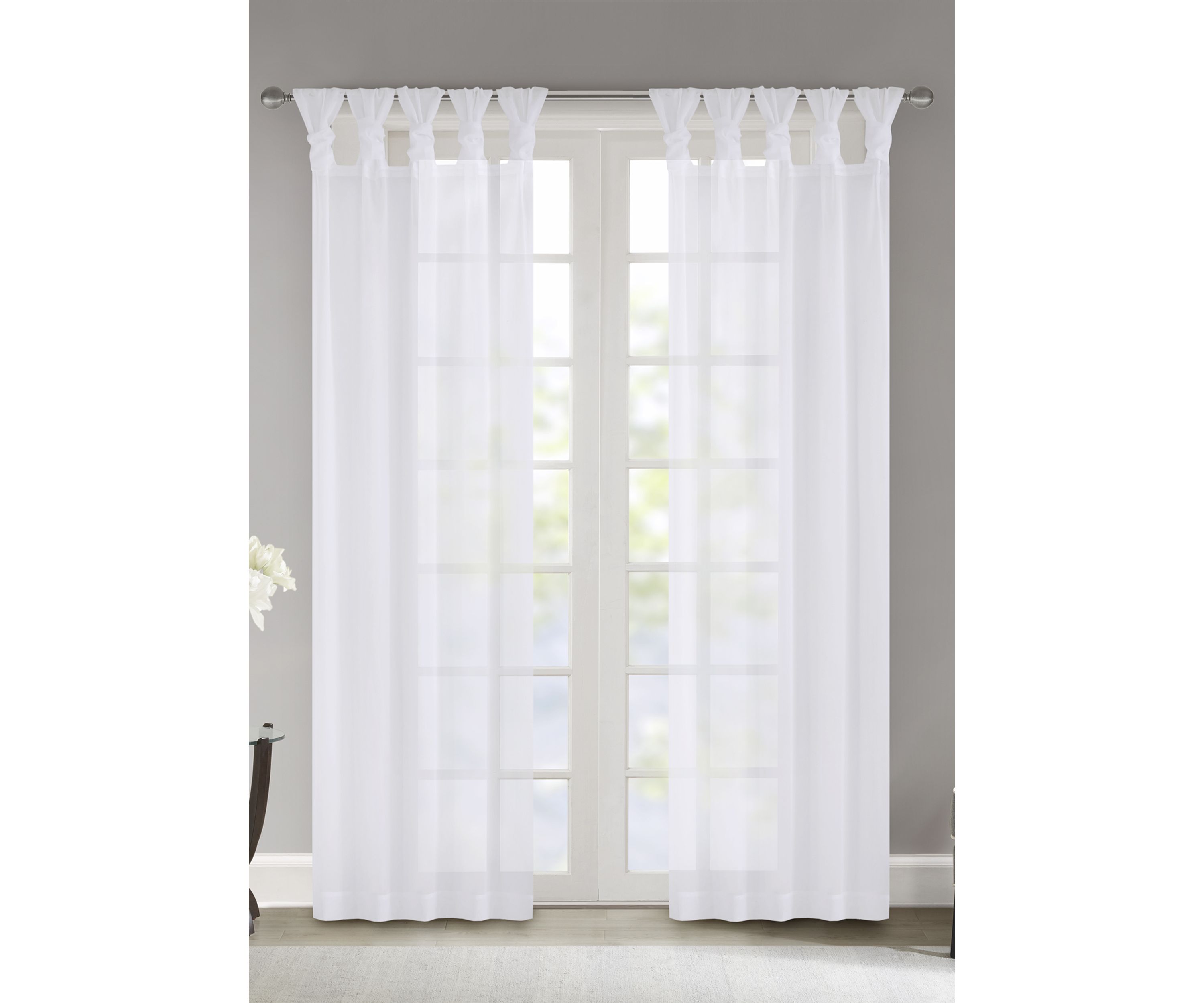 Ceres Twist Tab Voile Sheer Window Pair