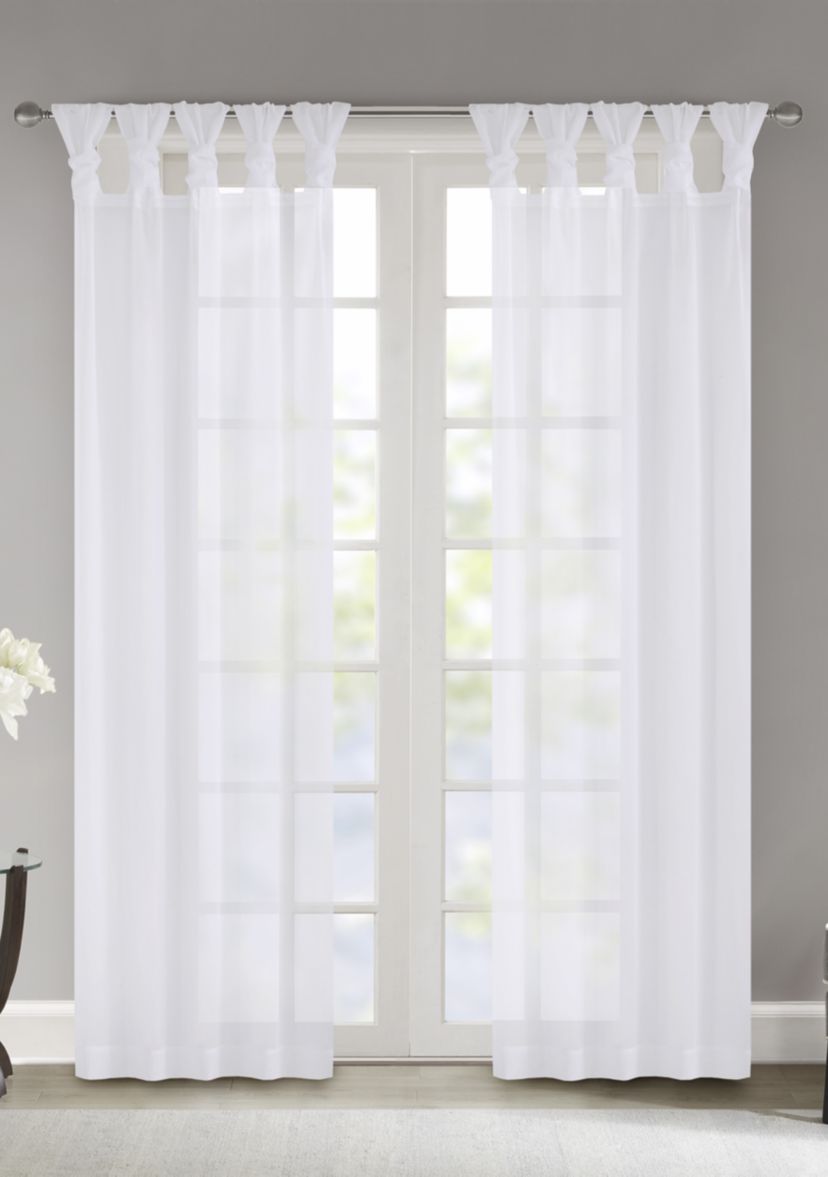 Ceres Twist Tab Voile Sheer Window Pair