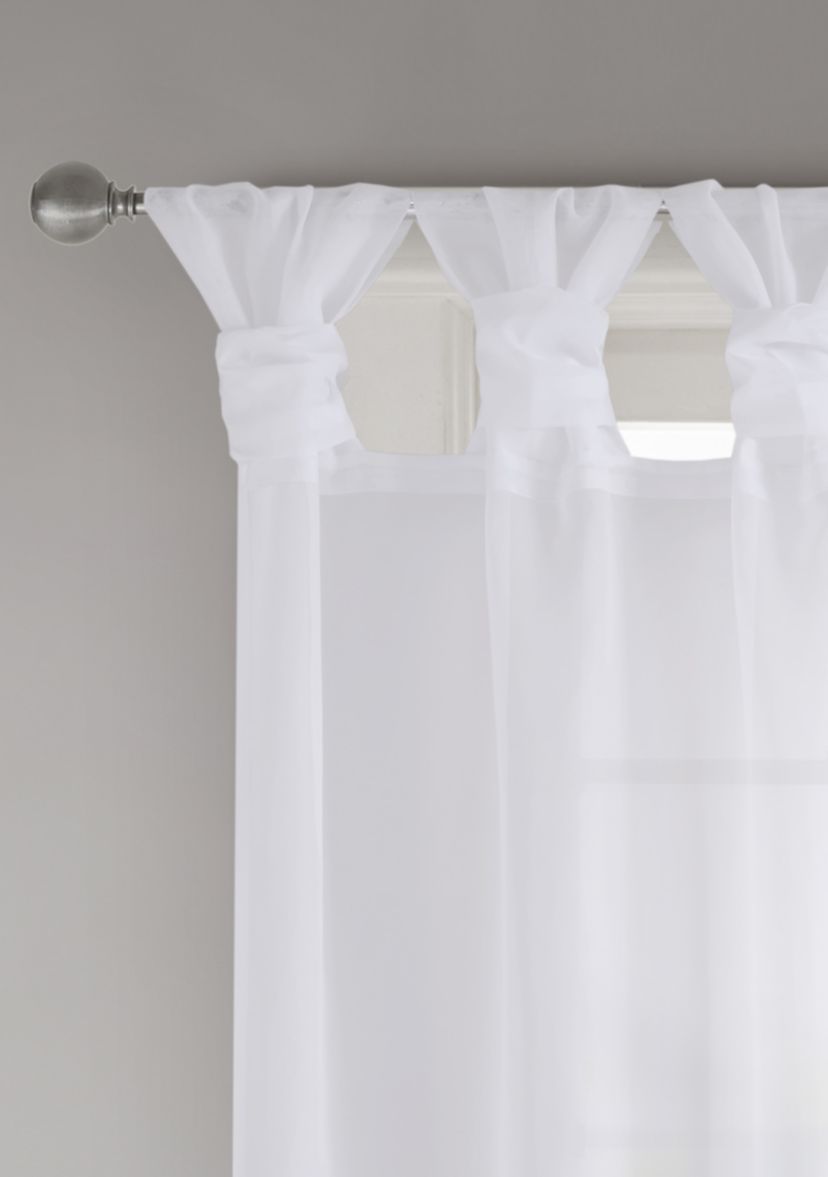 Ceres Twist Tab Voile Sheer Window Pair