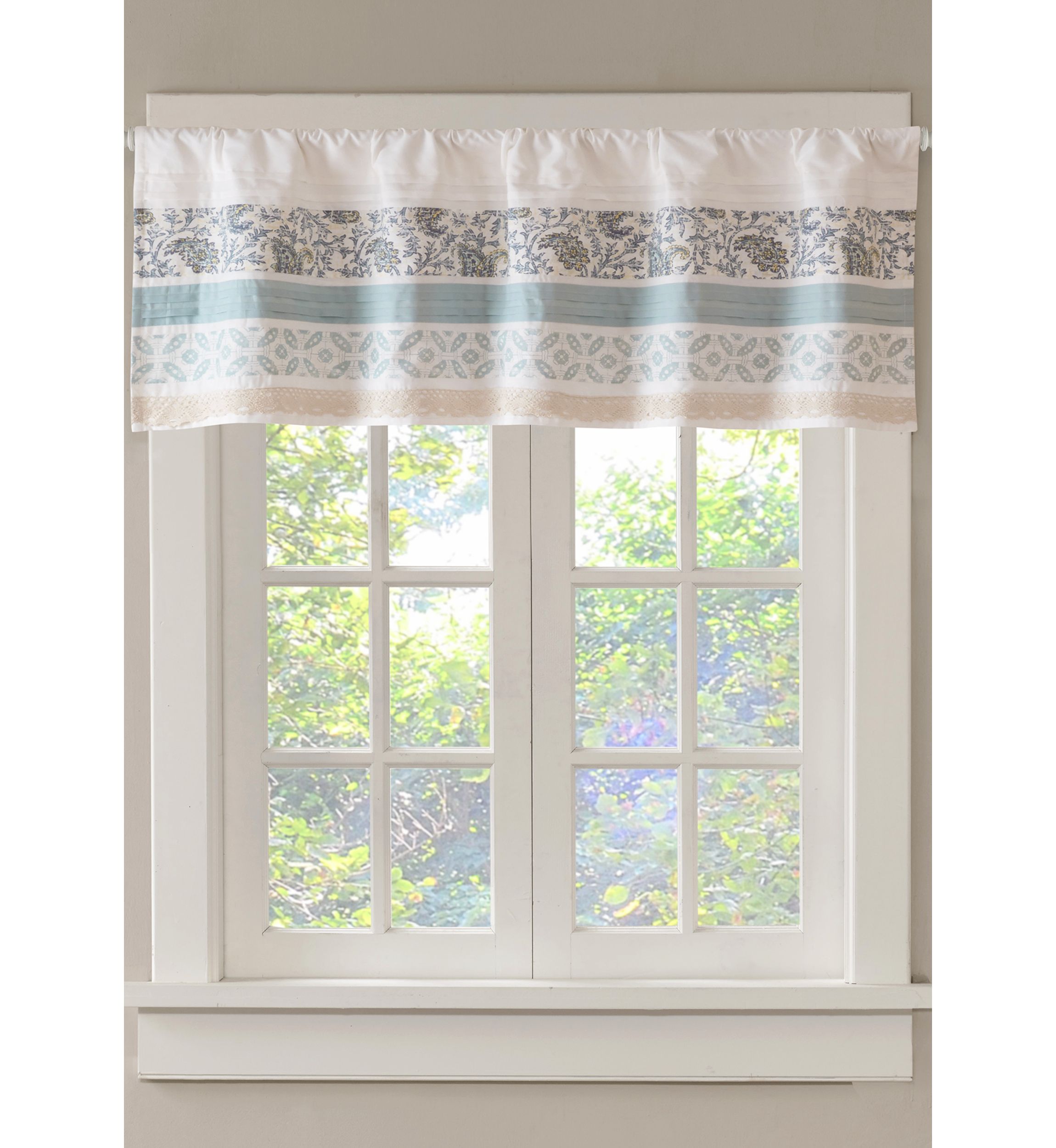 Dawn Printed and Pieced Rod Pocket Valance