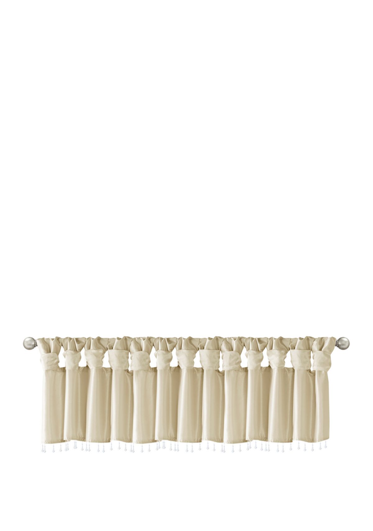 Emilia Lightweight Faux Silk Valance With Beads