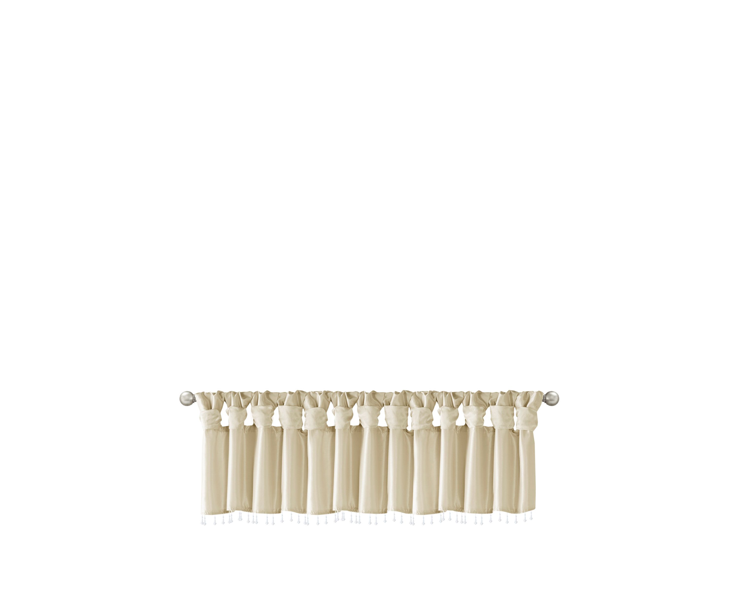 Emilia Lightweight Faux Silk Valance With Beads