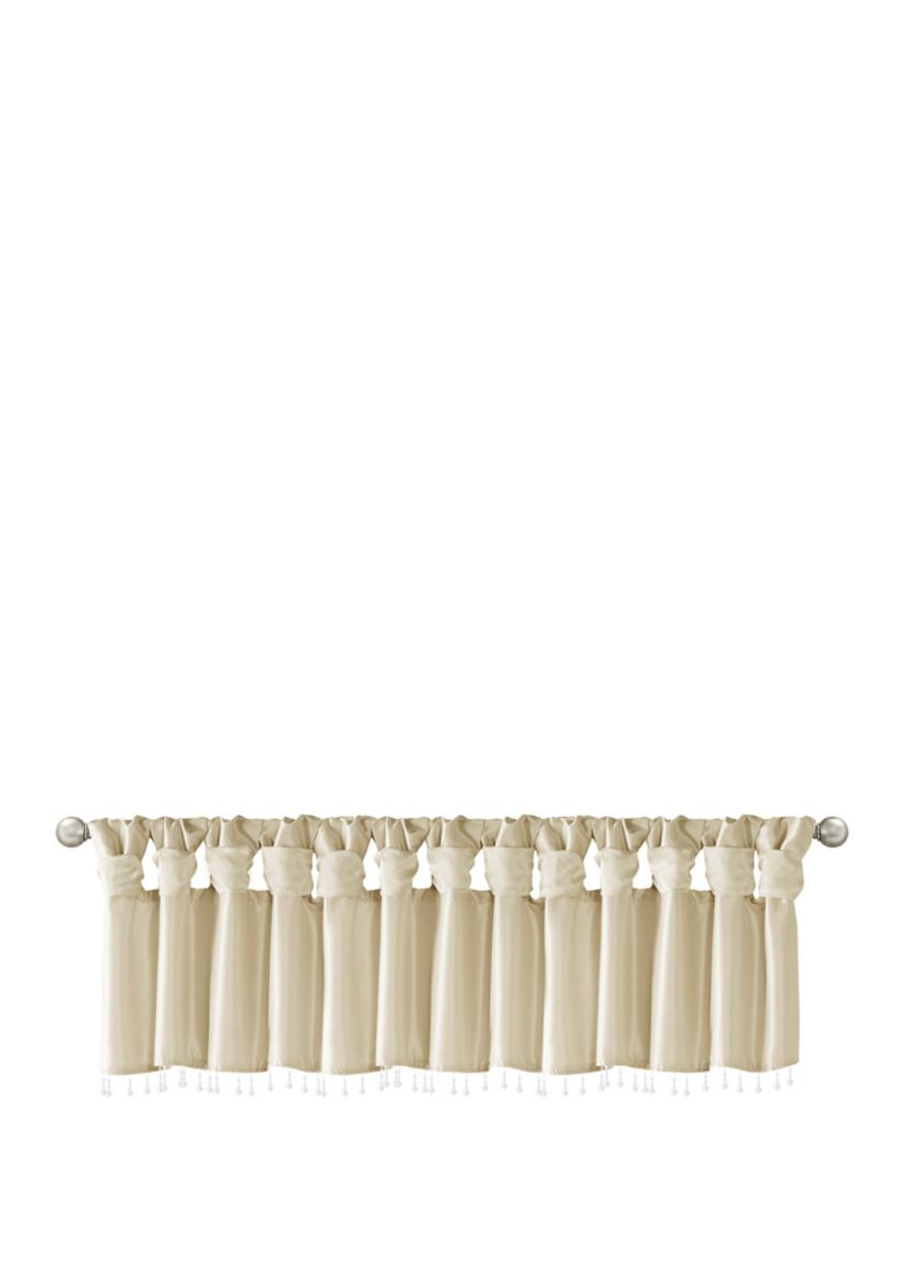Emilia Lightweight Faux Silk Valance With Beads