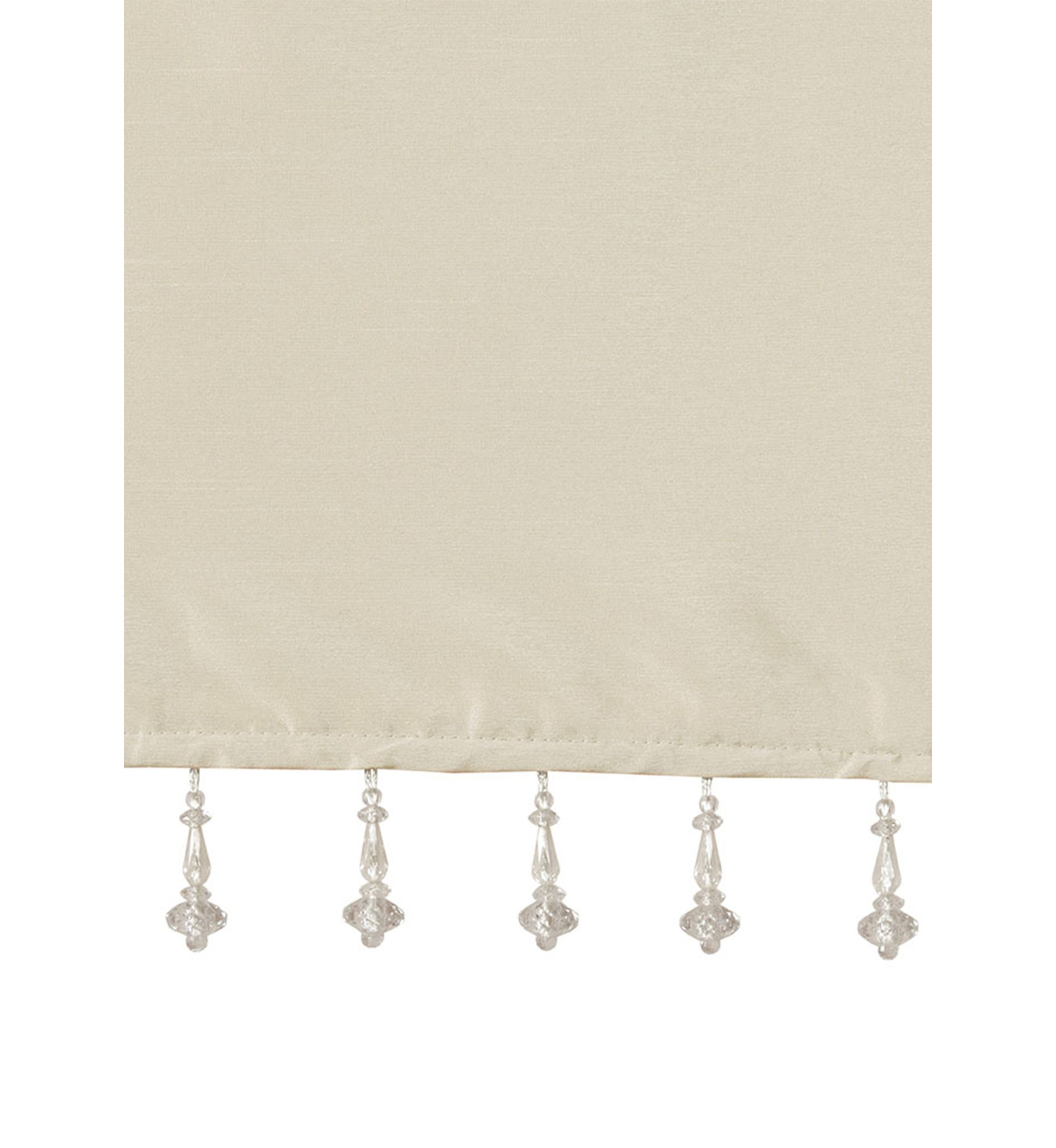 Emilia Lightweight Faux Silk Valance With Beads