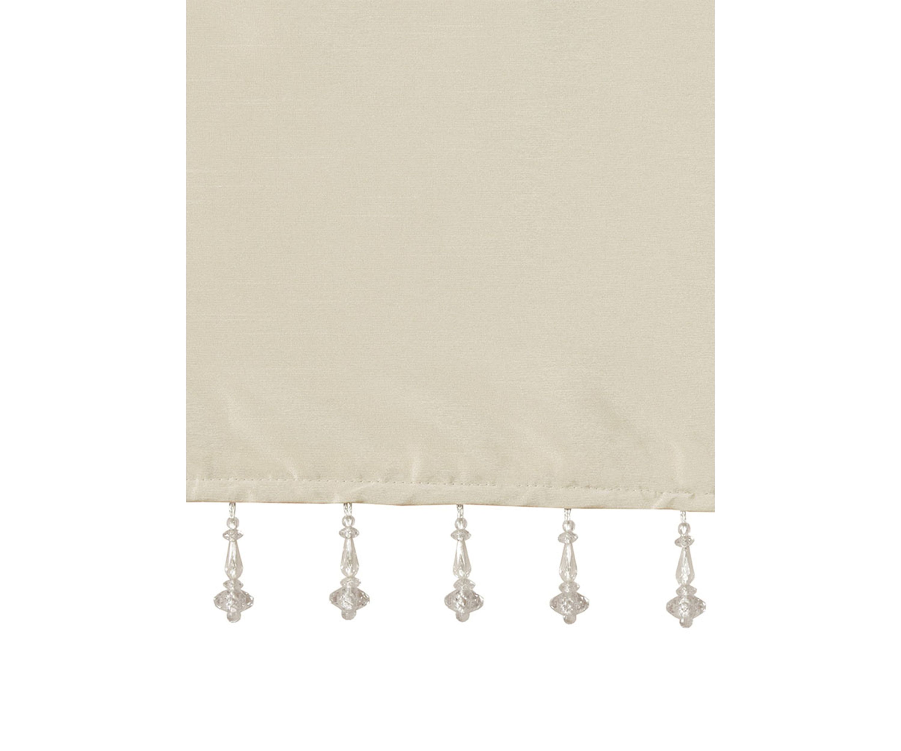 Emilia Lightweight Faux Silk Valance With Beads
