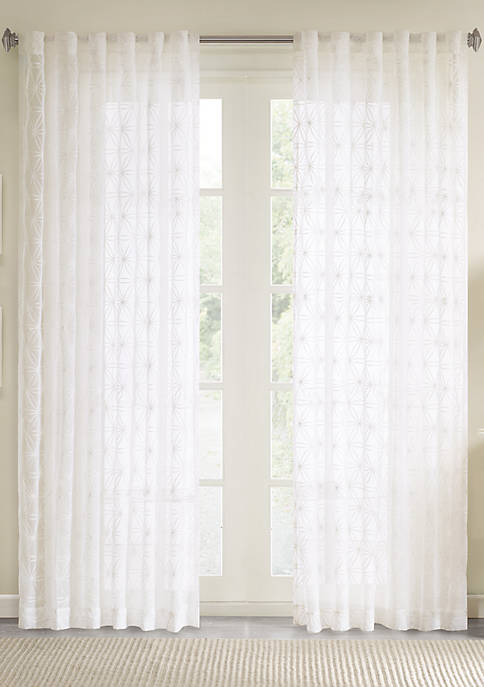 Madison Park Gemma Sheer Embroidered Window Curtain
