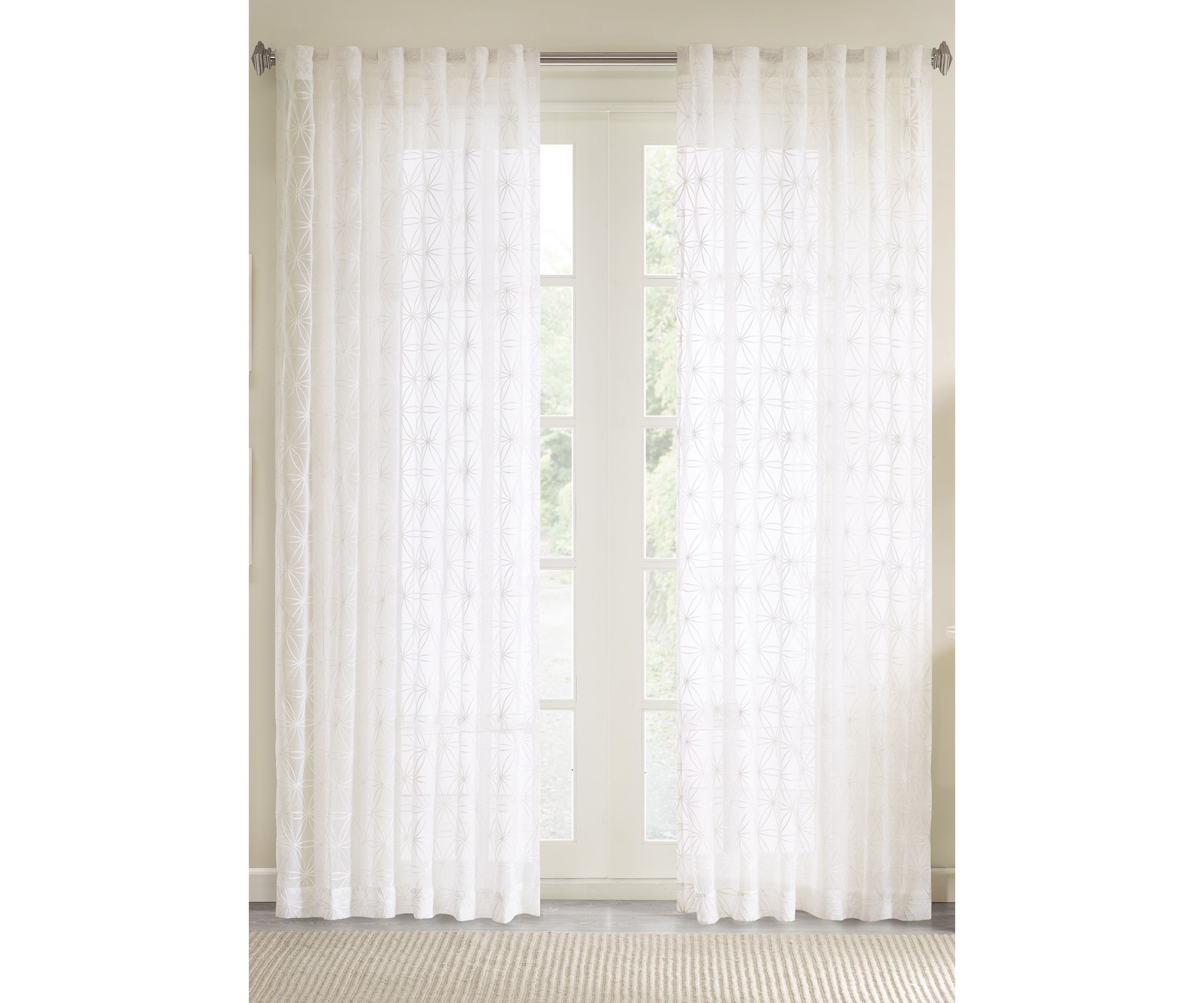 Gemma Sheer Embroidered Window Curtain