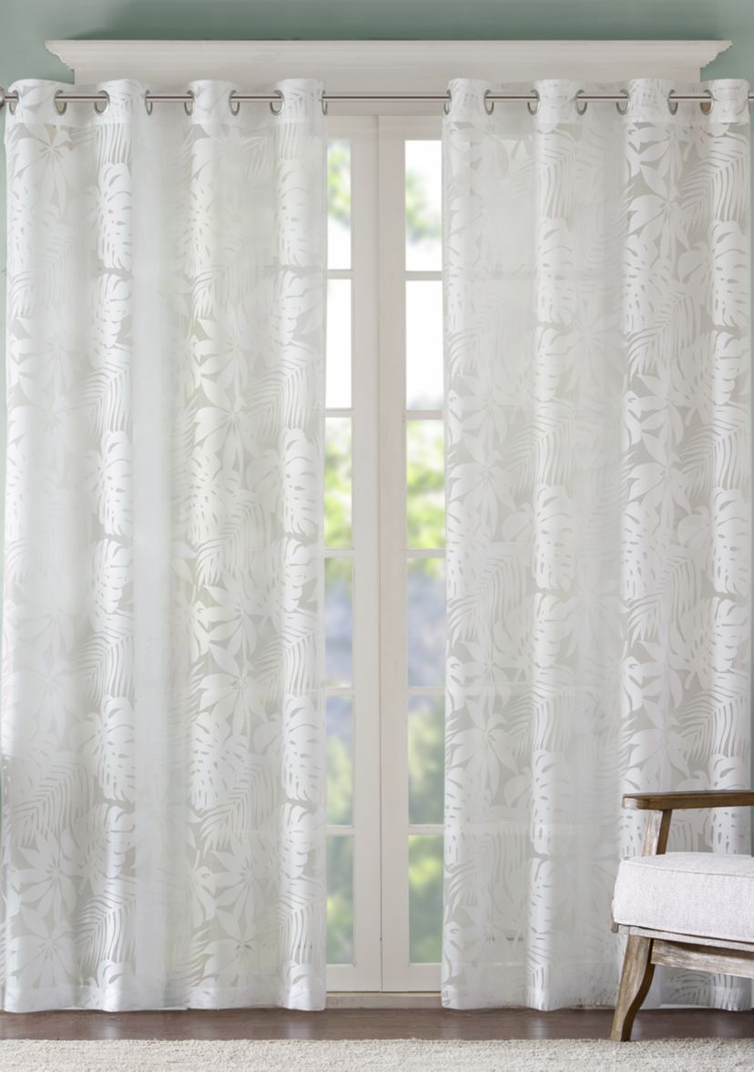 Leilani Palm Leaf Burnout Window Sheer