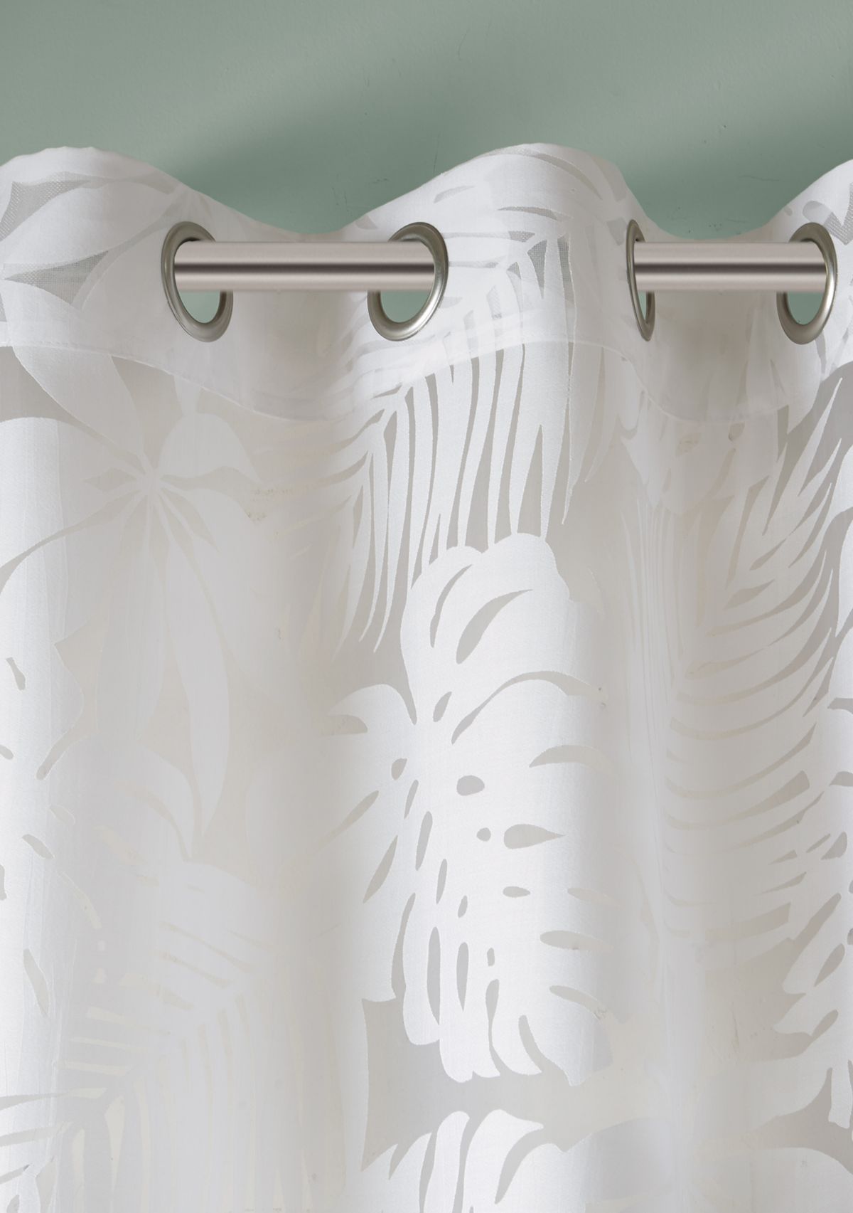 Leilani Palm Leaf Burnout Window Sheer