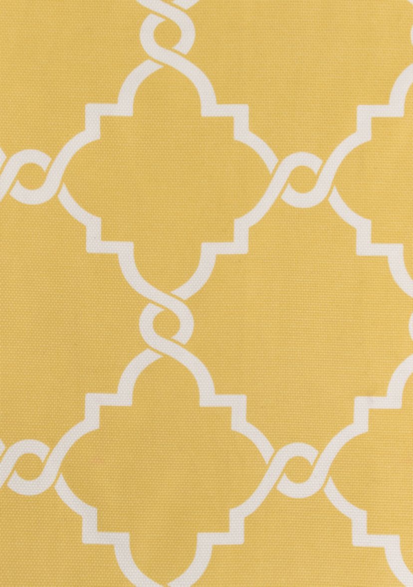 Saratoga Fretwork Print Grommet Top Window Curtain Panel
