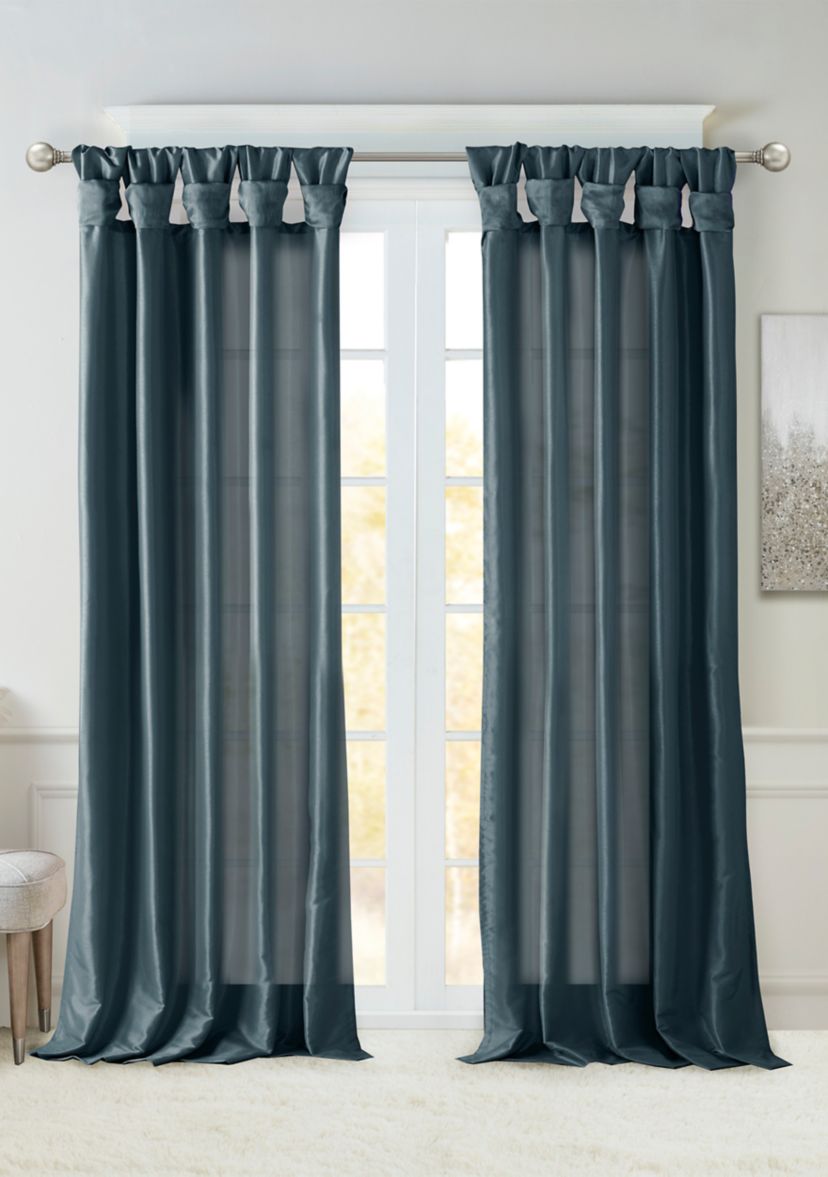 Emilia Solid Twist Tab Lined Window Curtain