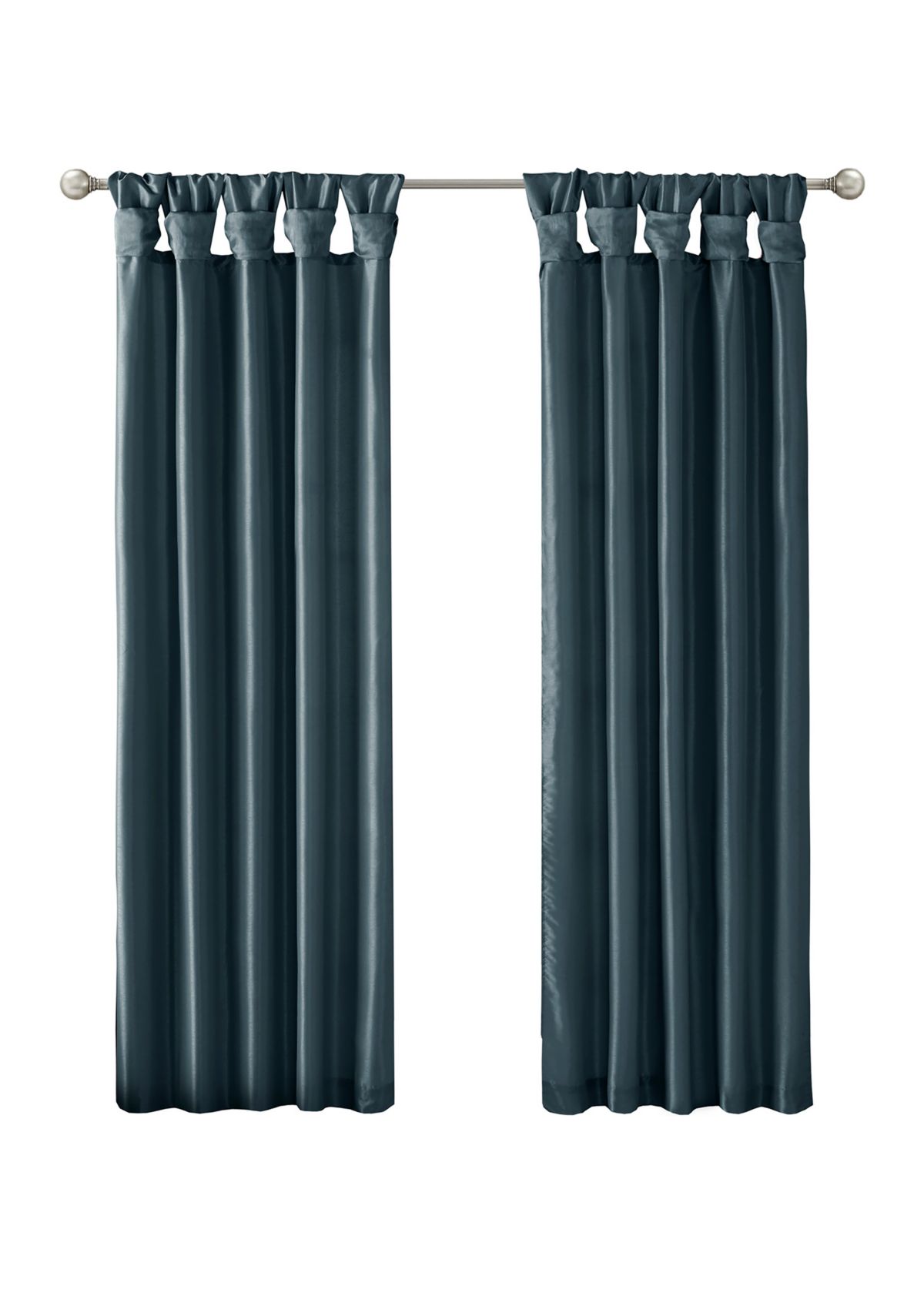 Emilia Solid Twist Tab Lined Window Curtain