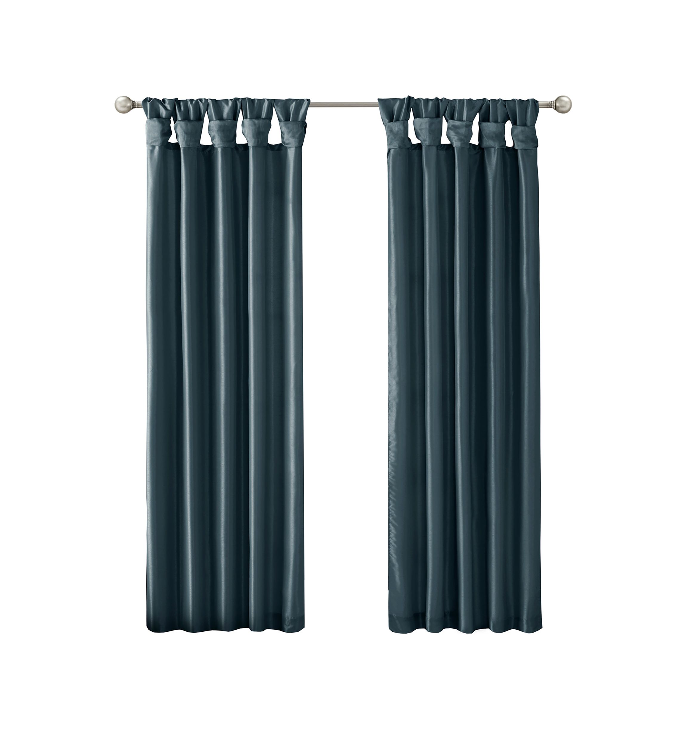 Emilia Solid Twist Tab Lined Window Curtain