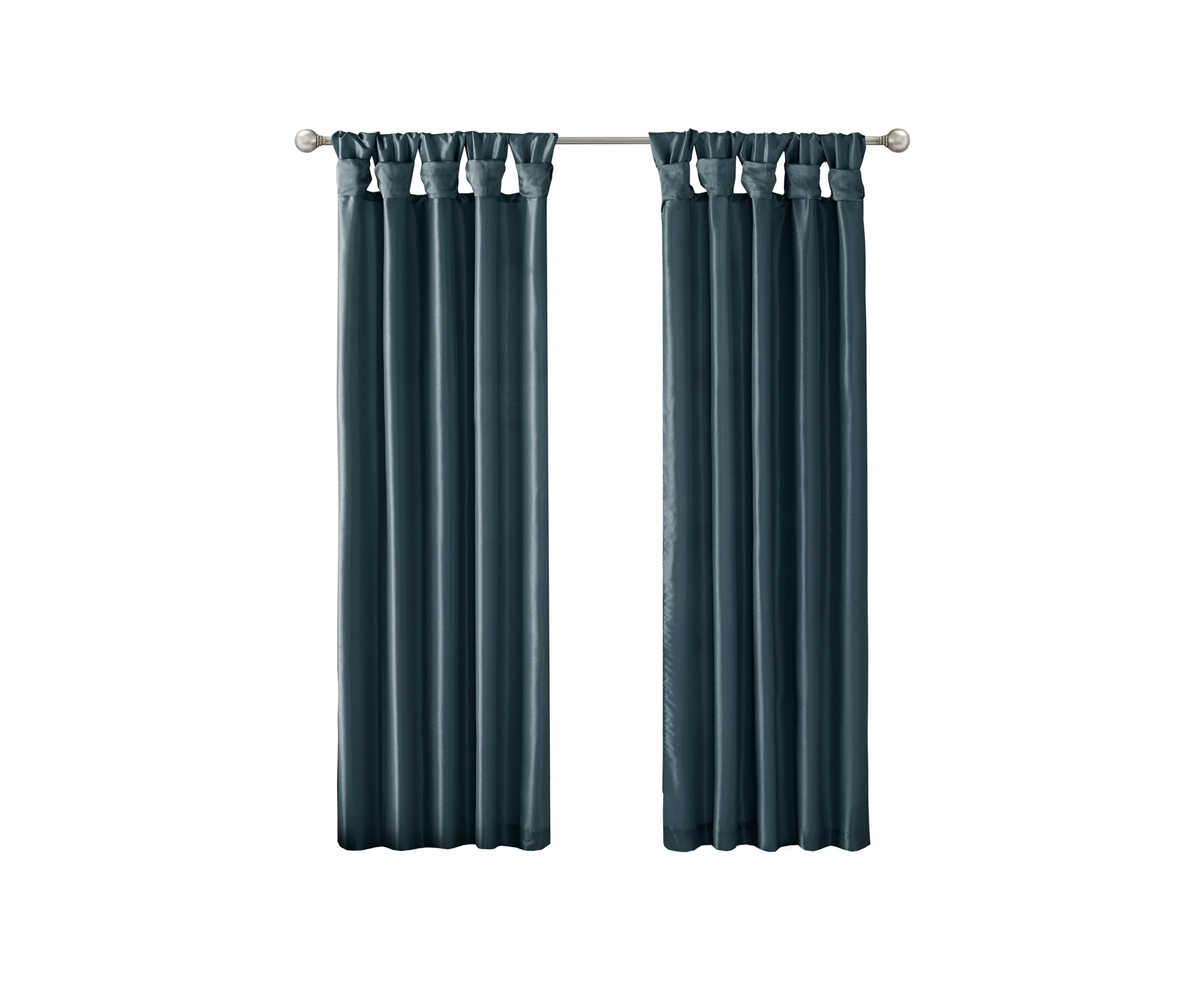 Emilia Solid Twist Tab Lined Window Curtain