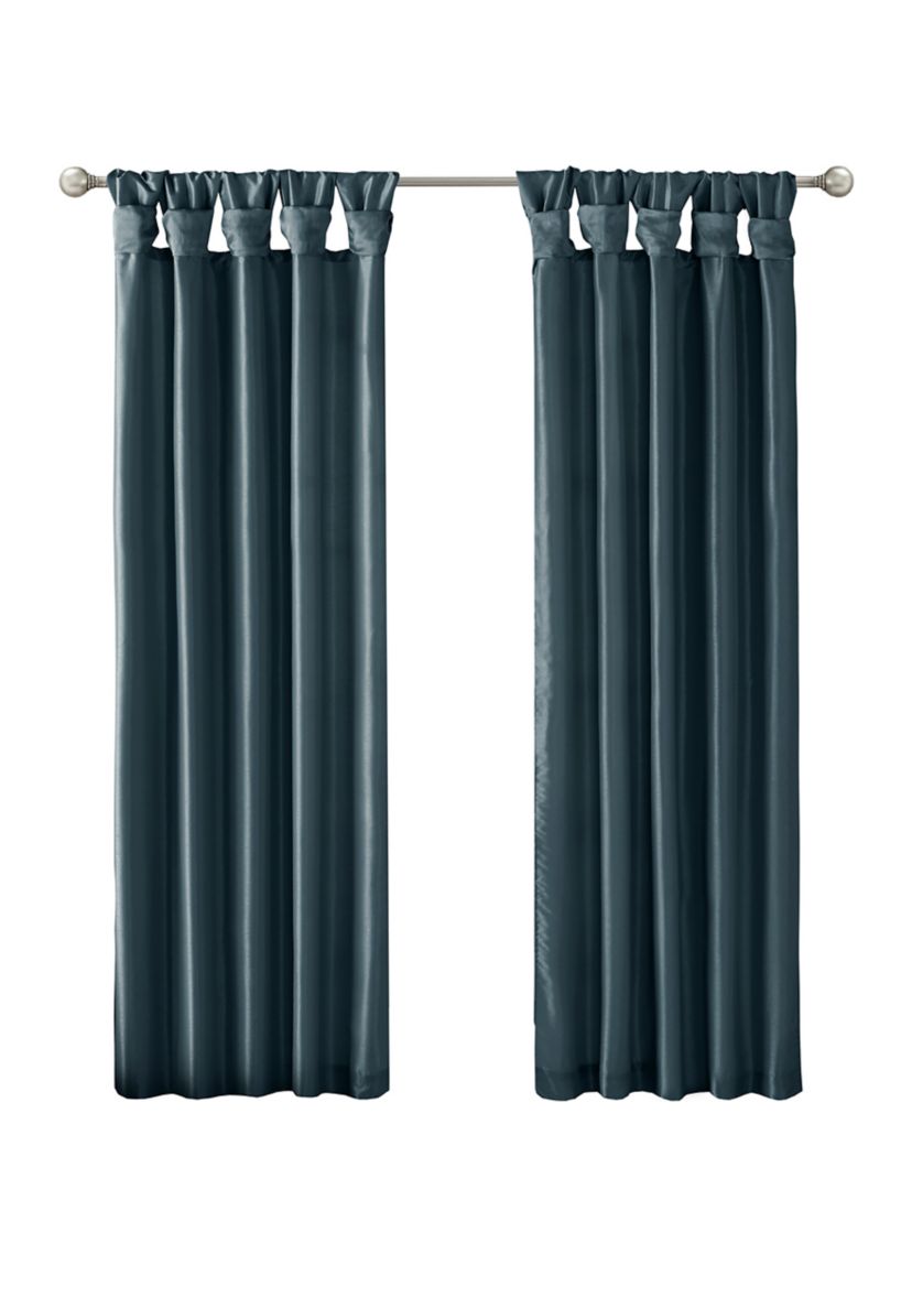 Emilia Solid Twist Tab Lined Window Curtain