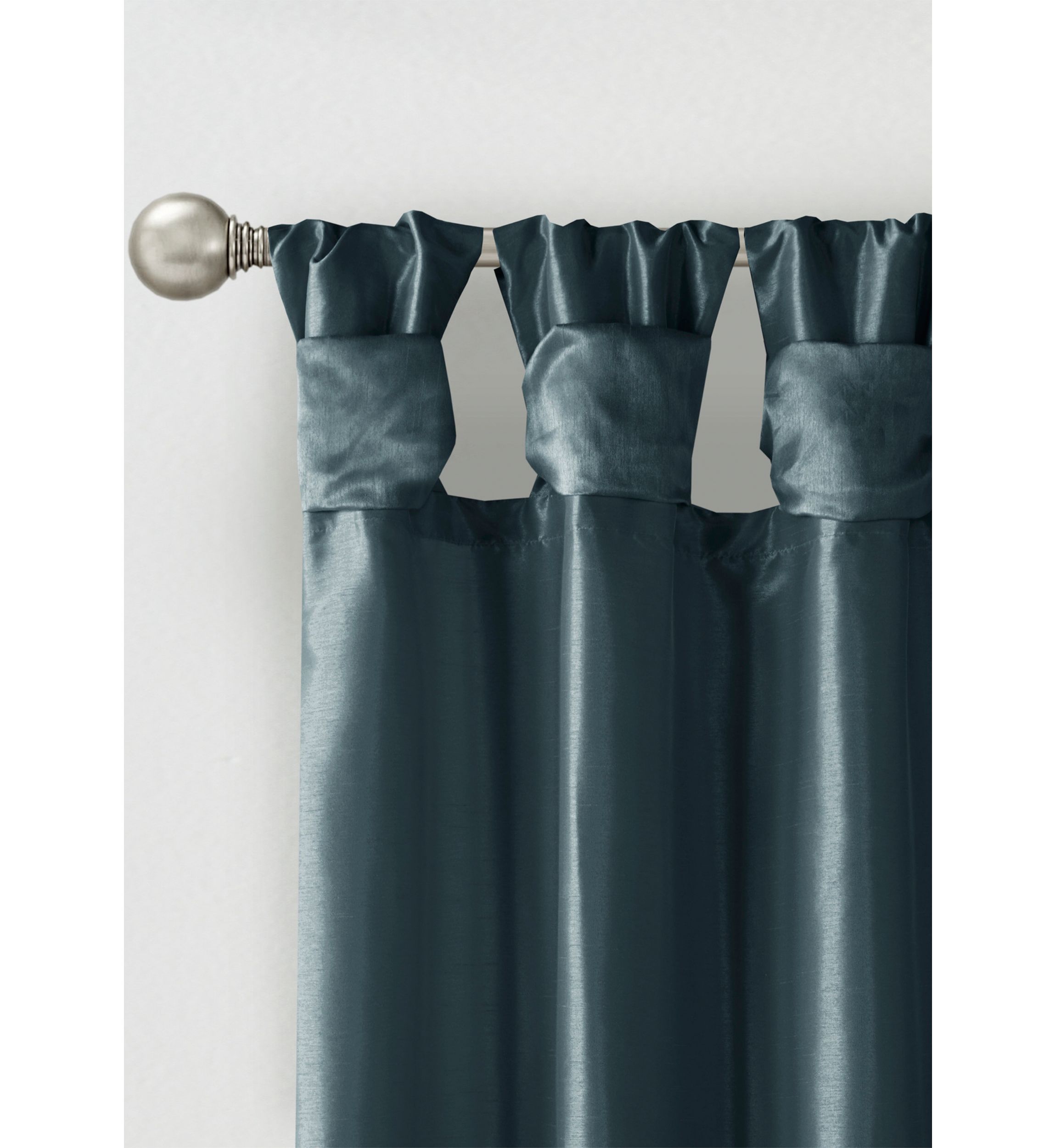Emilia Solid Twist Tab Lined Window Curtain