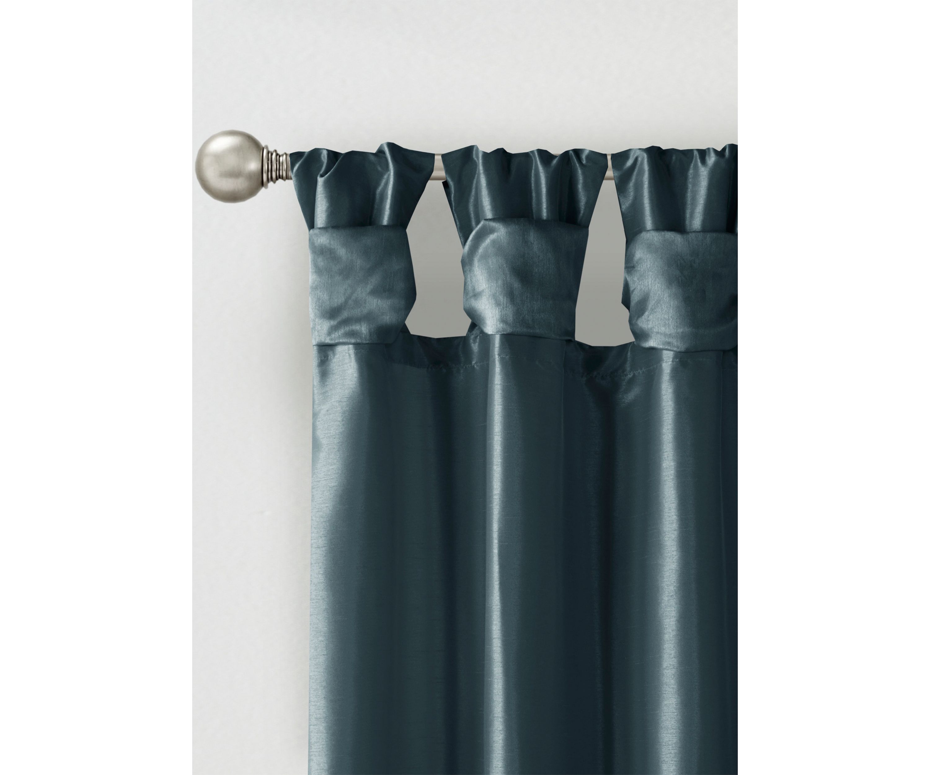 Emilia Solid Twist Tab Lined Window Curtain