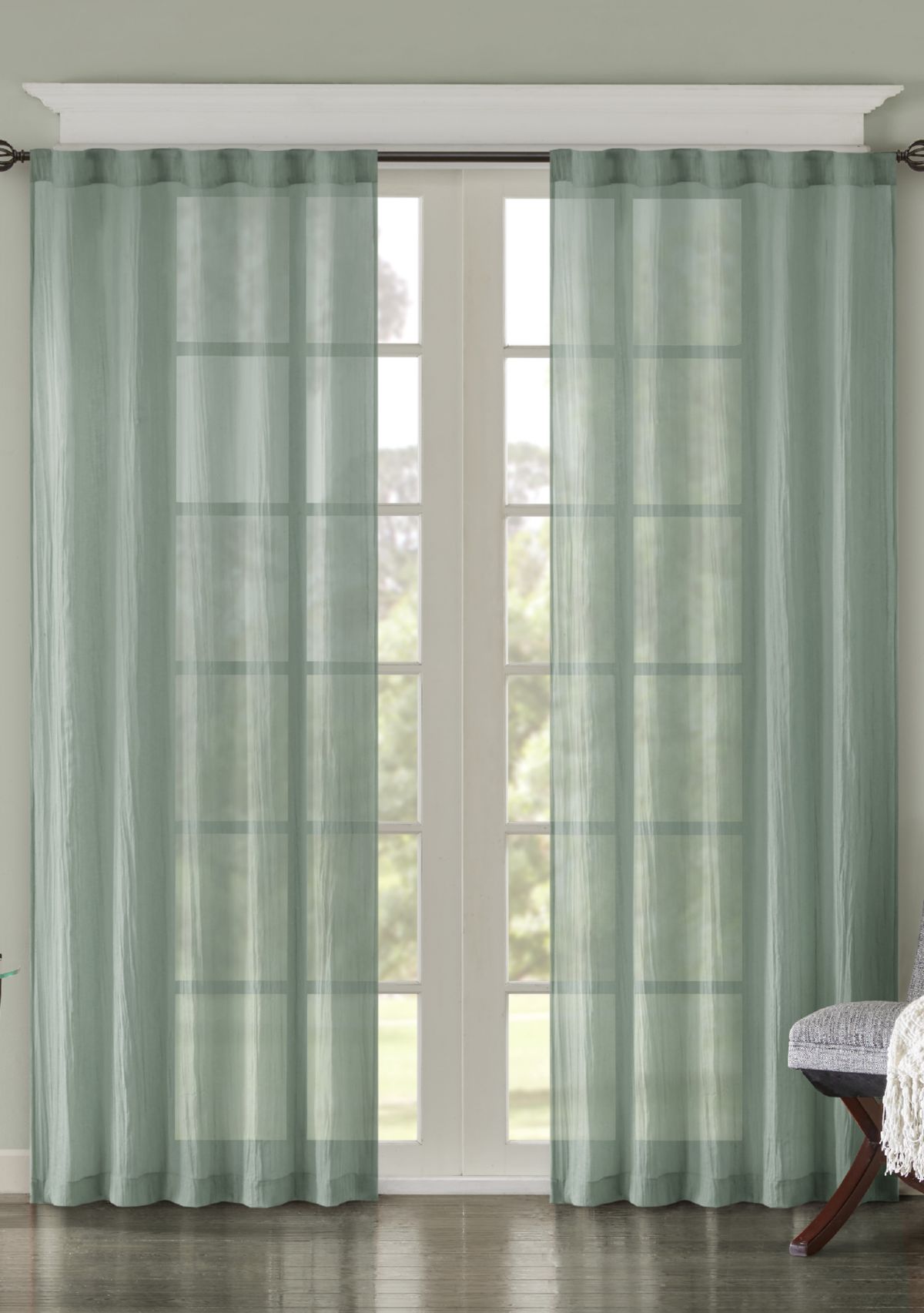Harper Solid Crushed Window Panel Pair