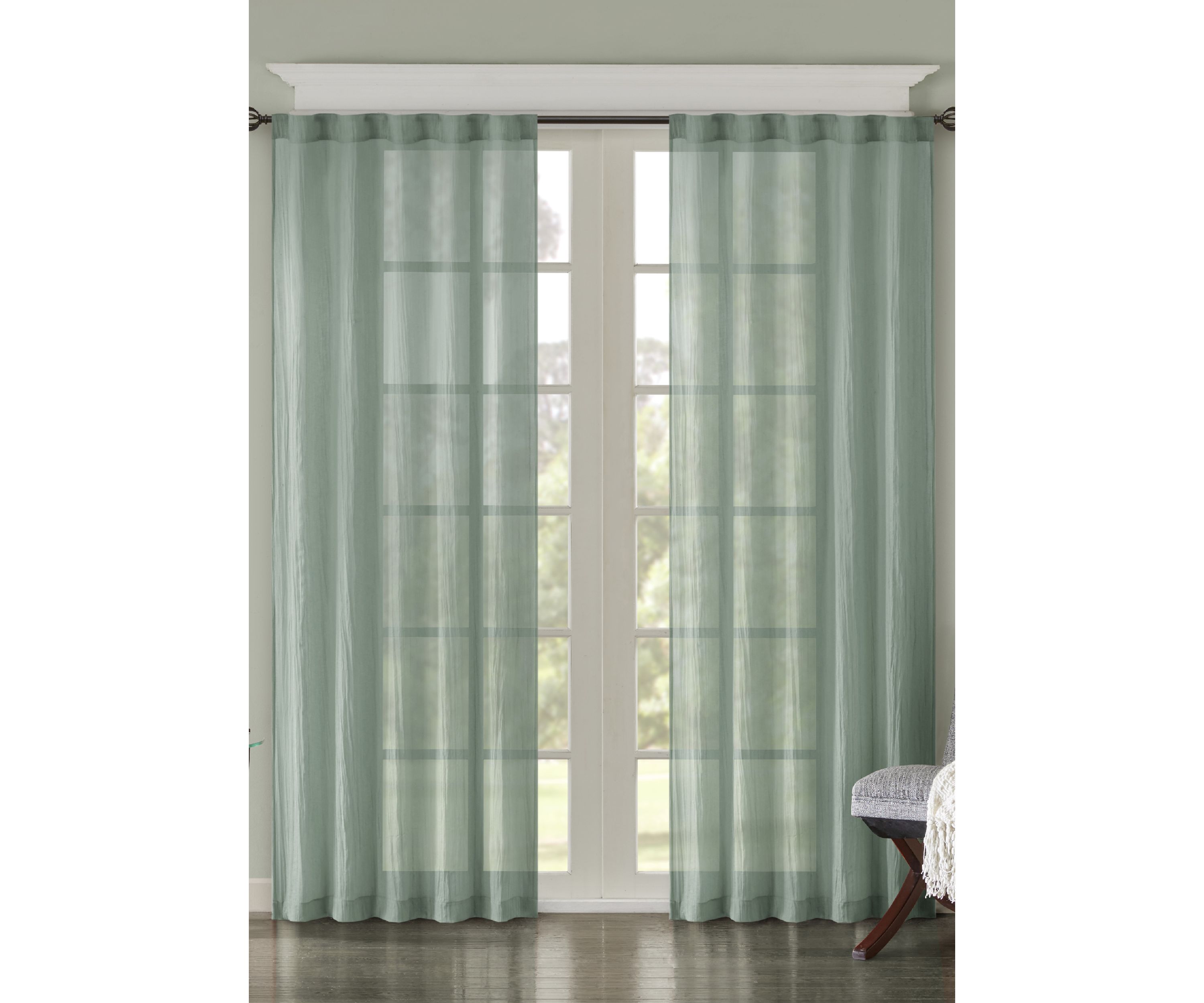 Harper Solid Crushed Window Panel Pair