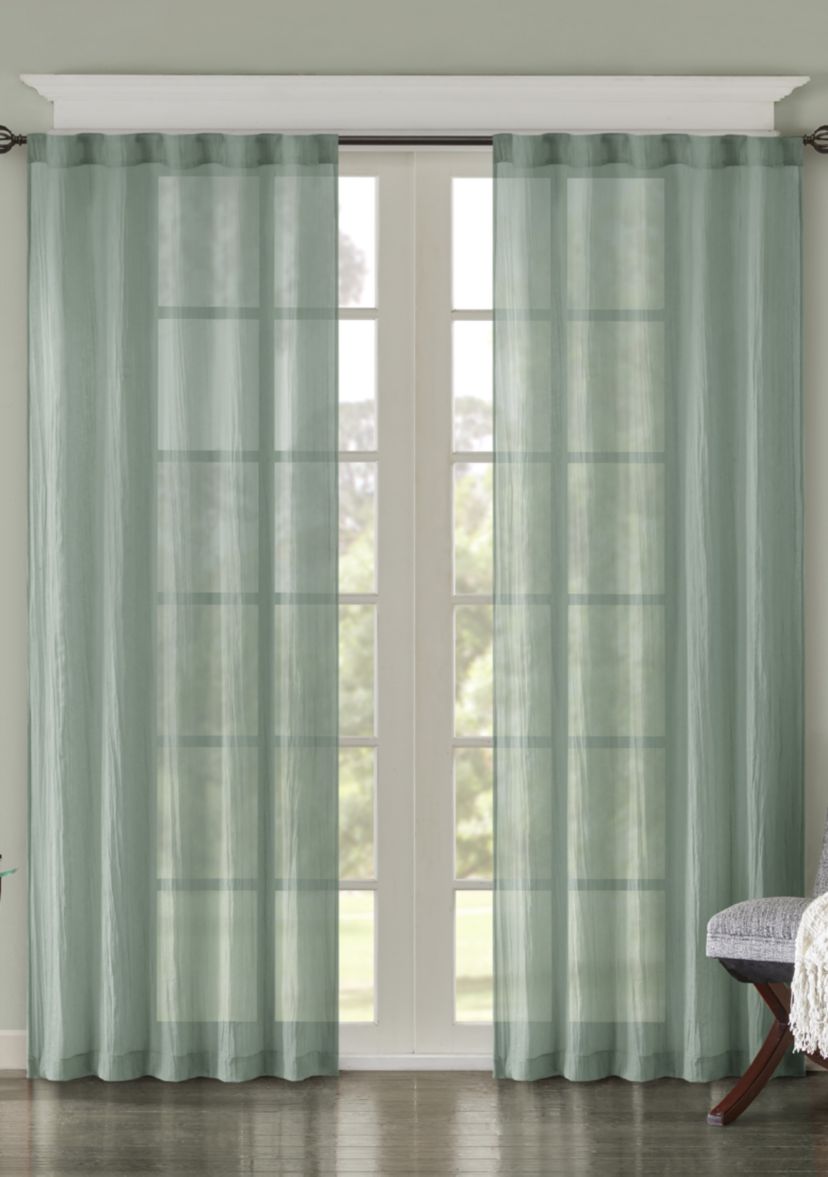 Harper Solid Crushed Window Panel Pair