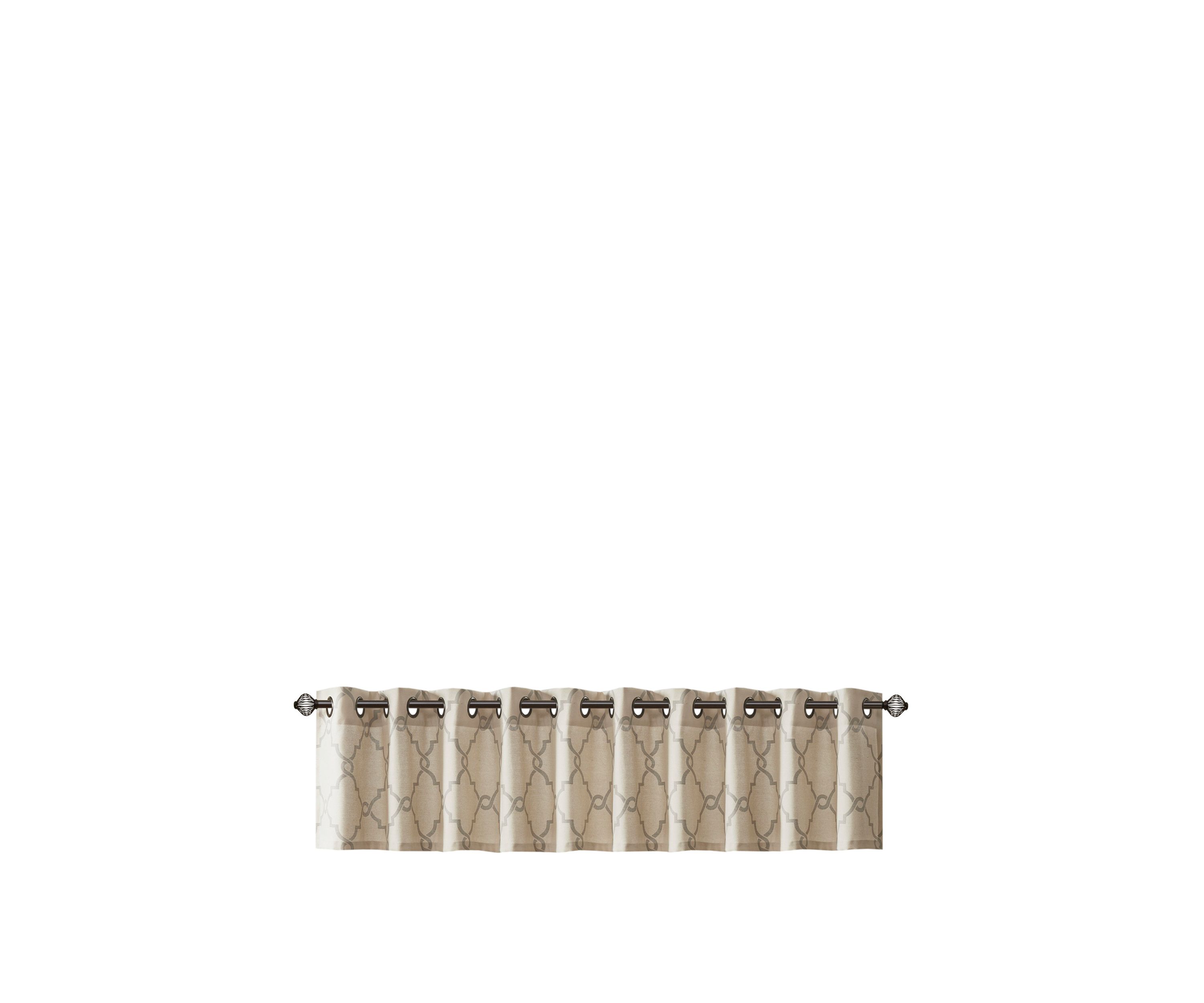 Saratoga Fretwork Print Grommet Top Window Valance