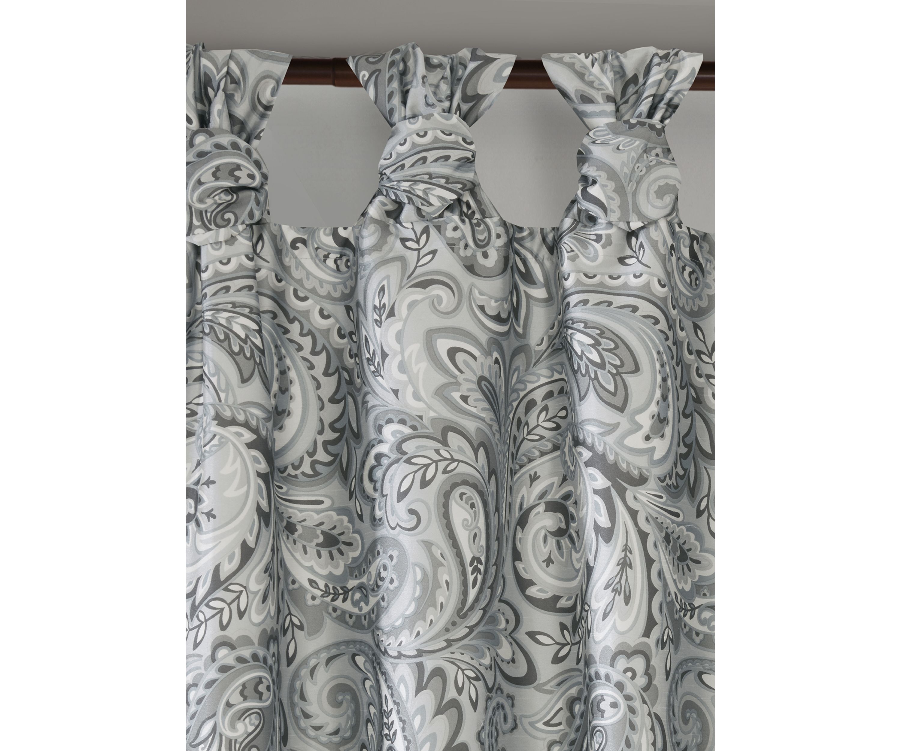 Yvette Twist Tab Paisley Printed Window Panel
