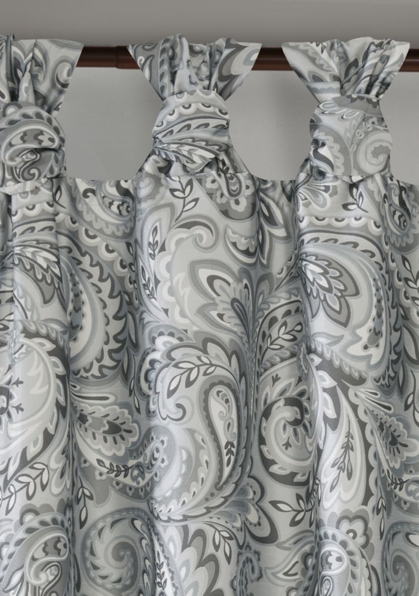 Yvette Twist Tab Paisley Printed Window Panel