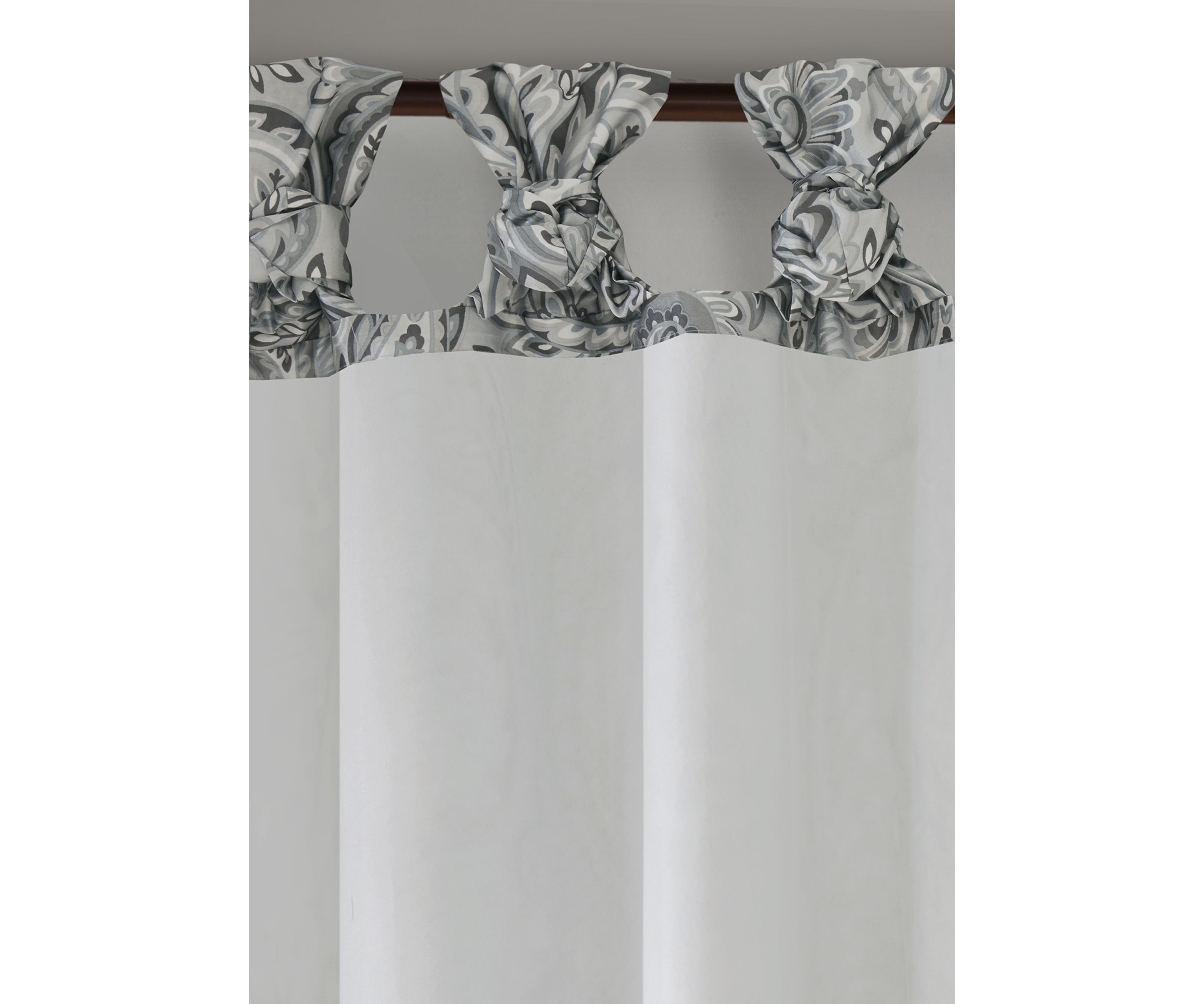 Yvette Twist Tab Paisley Printed Window Panel