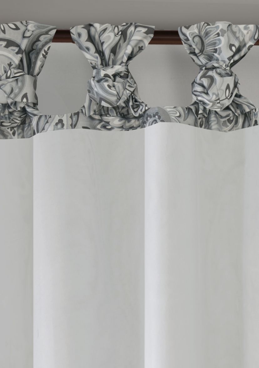 Yvette Twist Tab Paisley Printed Window Panel