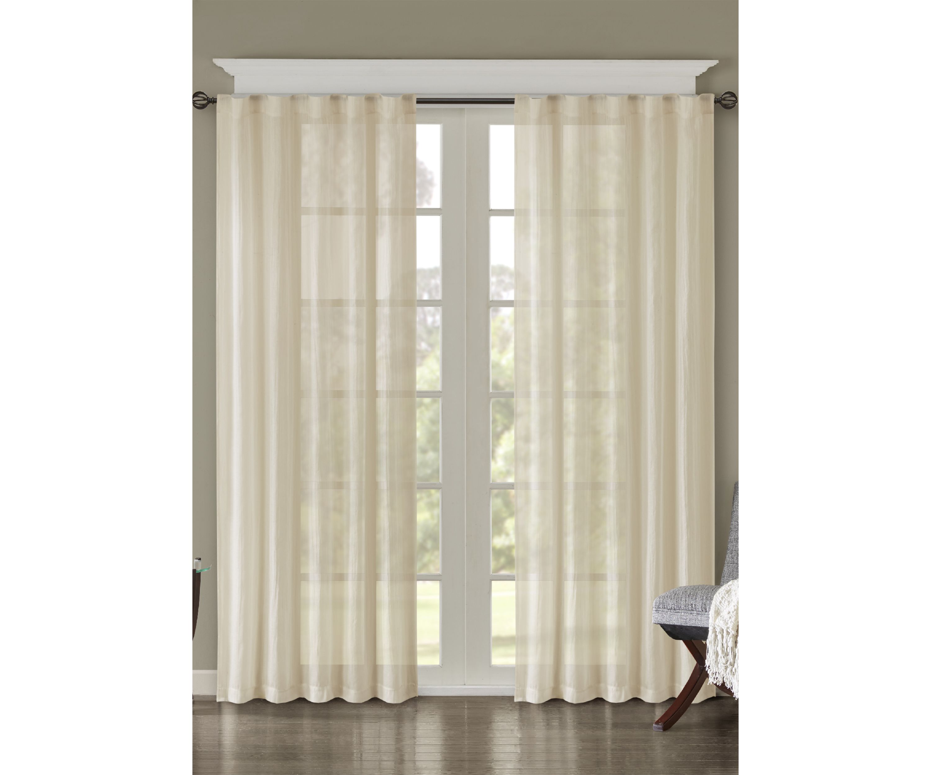 Harper Solid Crushed Scarf Sheer